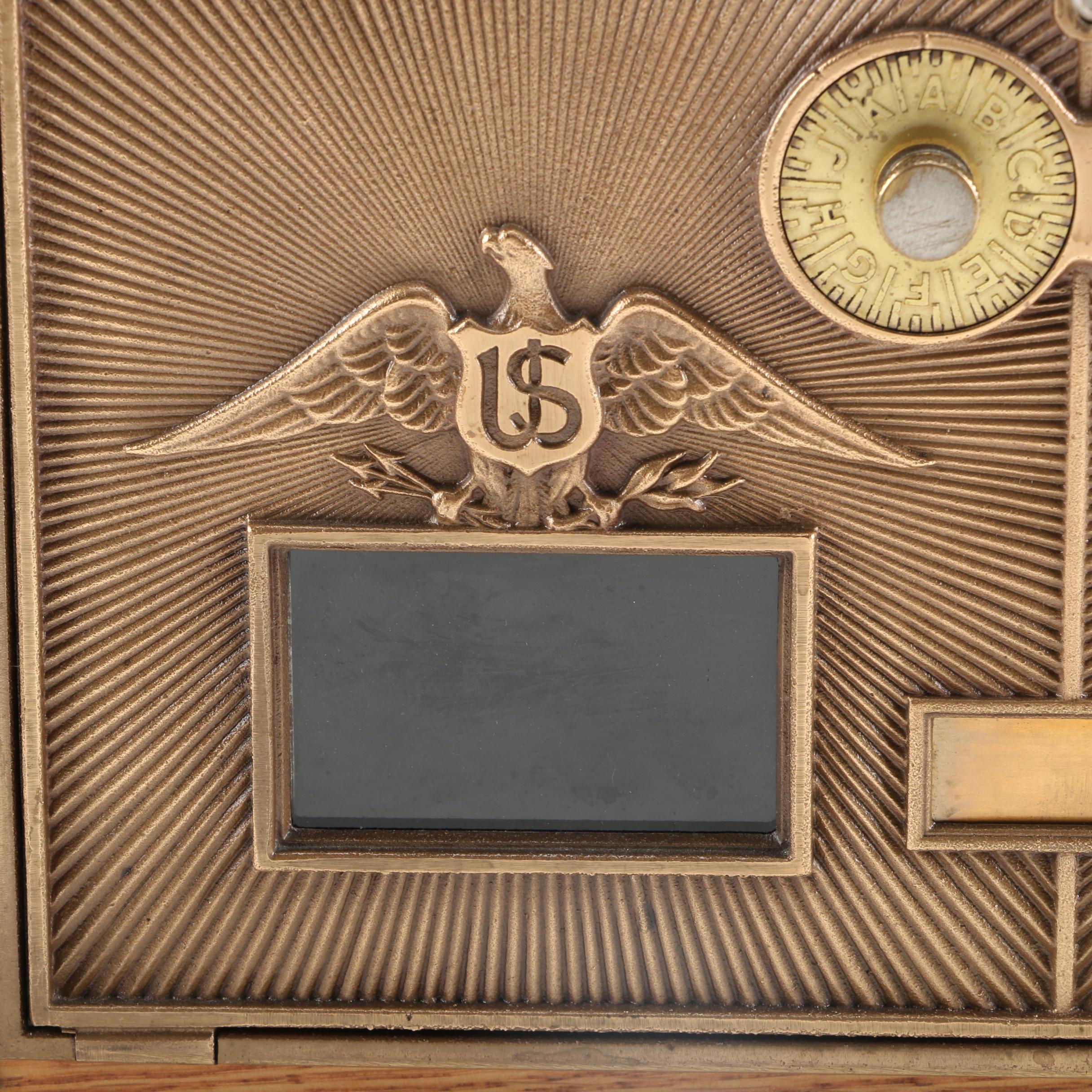 Wooden Storage Box Featuring U.S. Post Office Door and Smith and Wesson Plaque