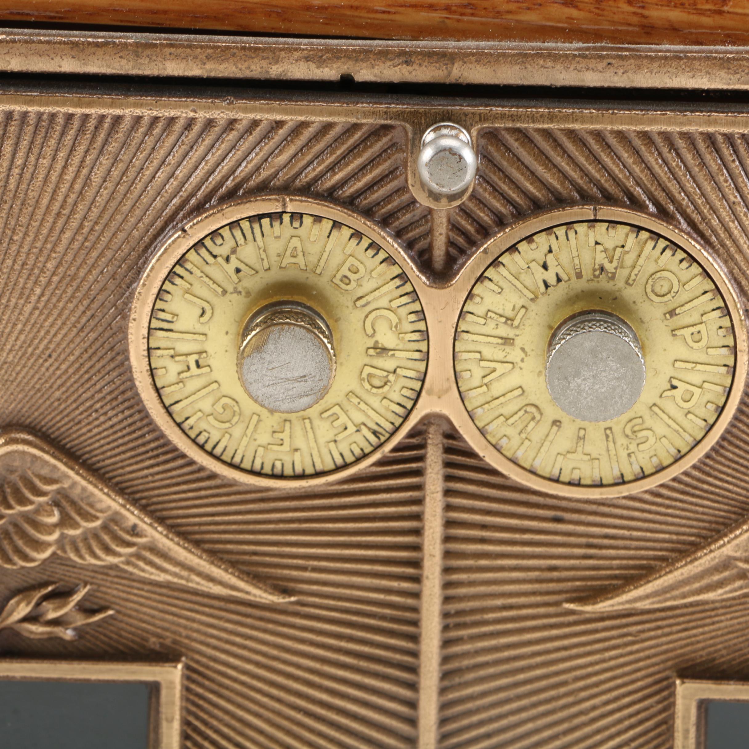 Wooden Storage Box Featuring U.S. Post Office Door and Smith and Wesson Plaque