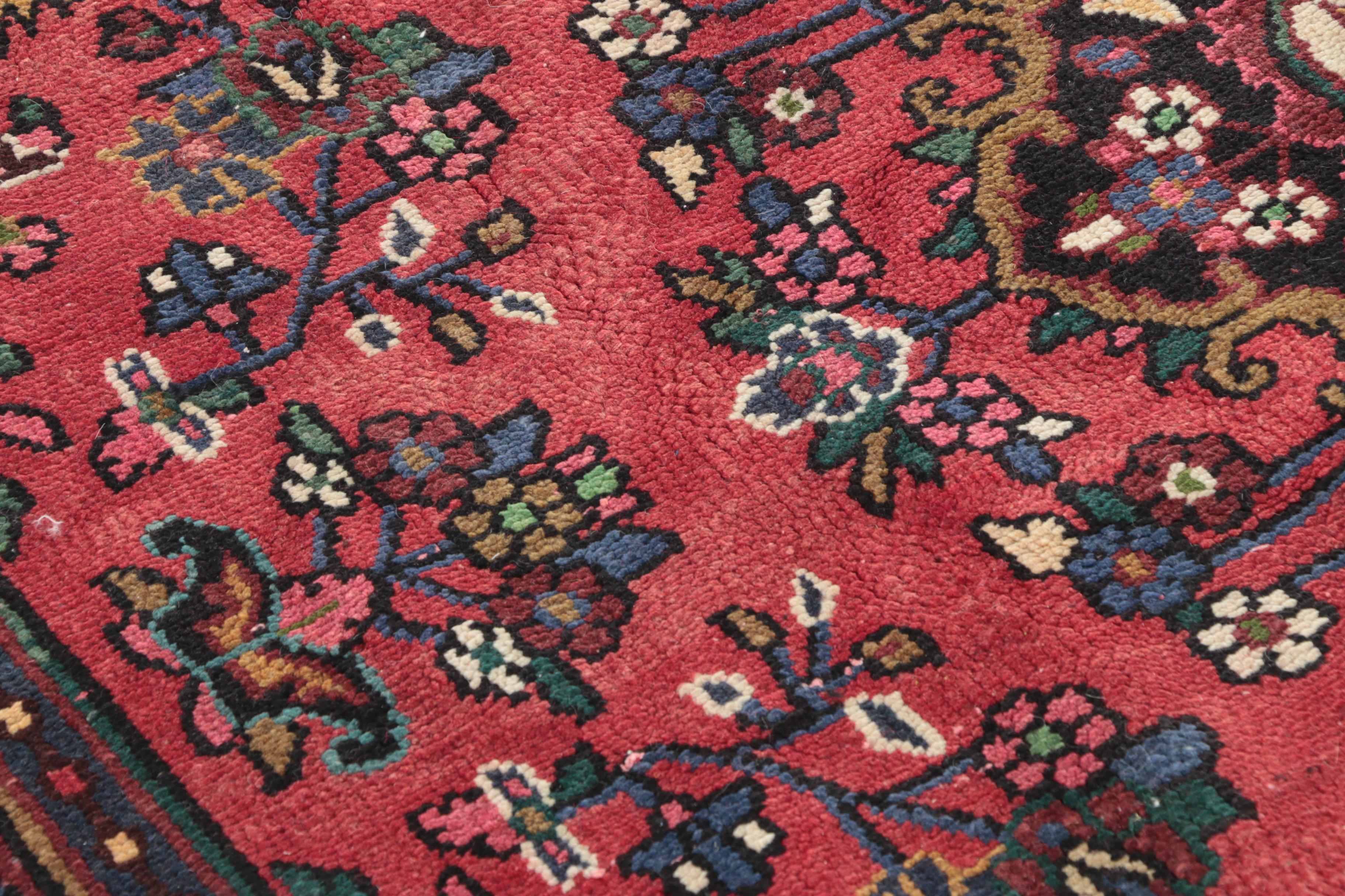 Hand-Knotted Persian Hamadan Wool Area Rug