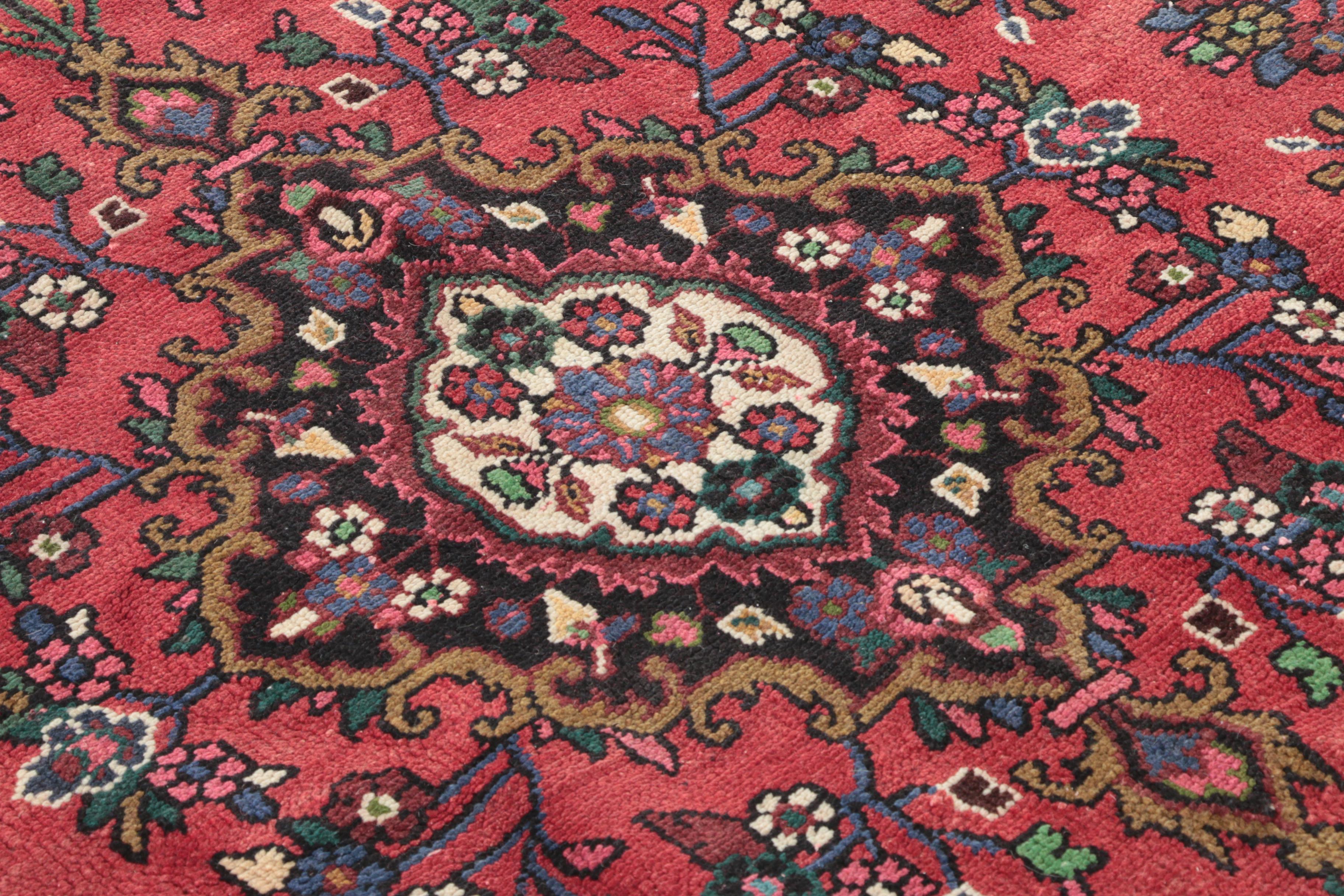 Hand-Knotted Persian Hamadan Wool Area Rug