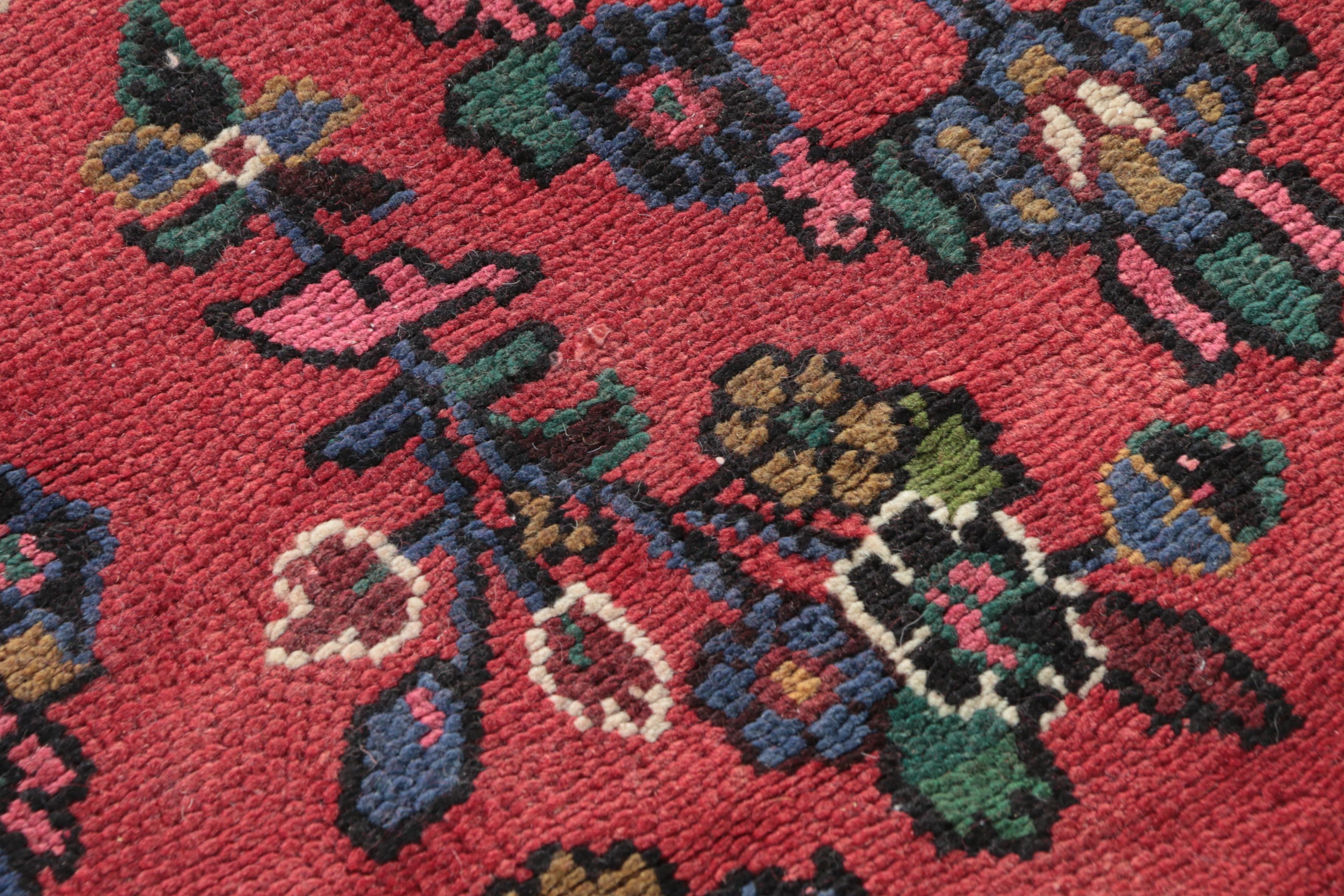 Hand-Knotted Persian Hamadan Wool Area Rug