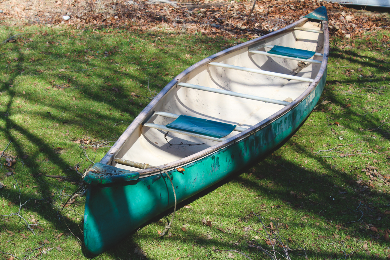 Vintage Apache Fiberglass Canoe