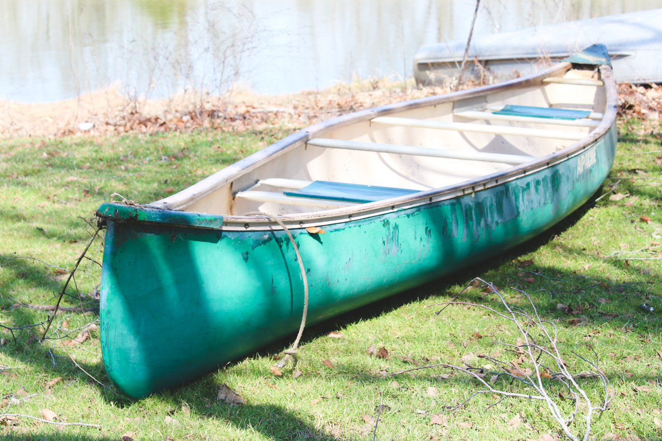 Vintage Apache Fiberglass Canoe