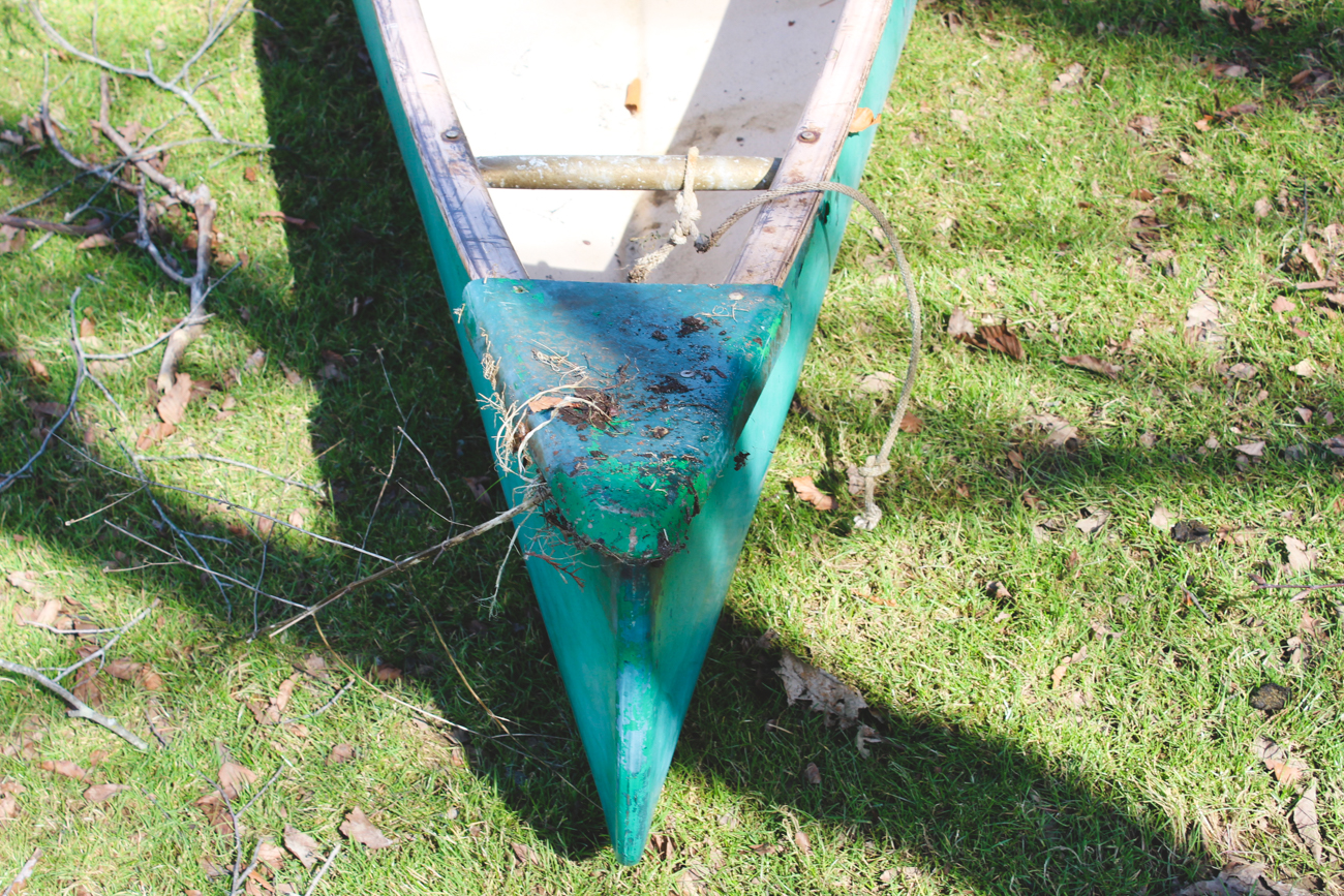 Vintage Apache Fiberglass Canoe