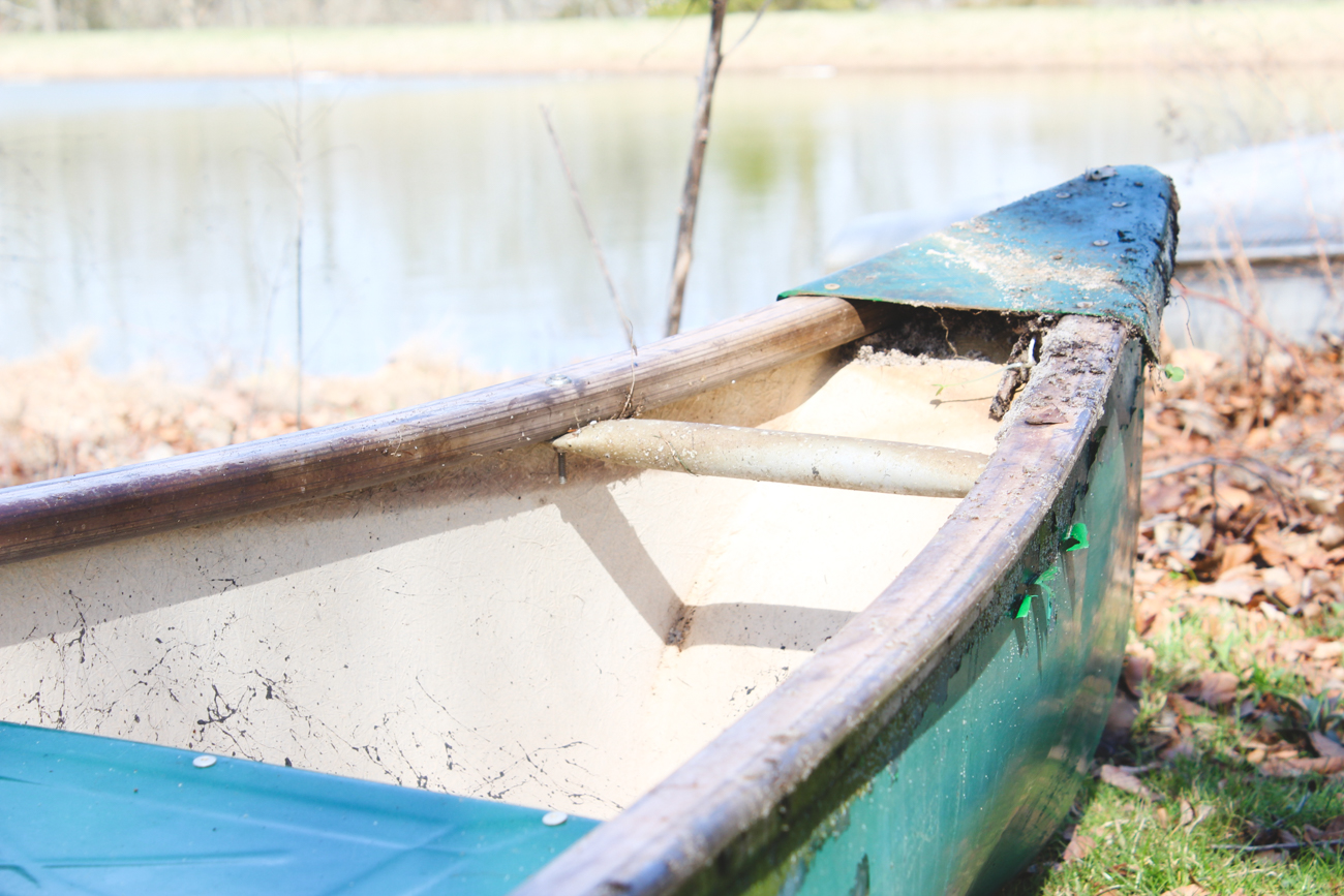 Vintage Apache Fiberglass Canoe