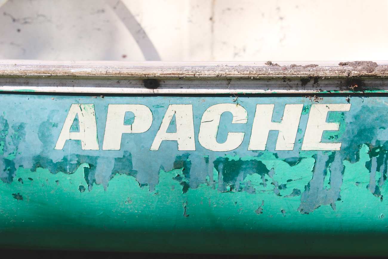 Vintage Apache Fiberglass Canoe