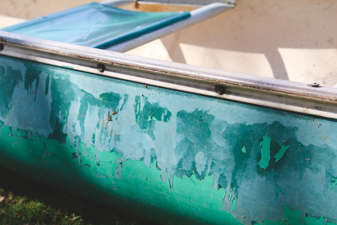 Vintage Apache Fiberglass Canoe