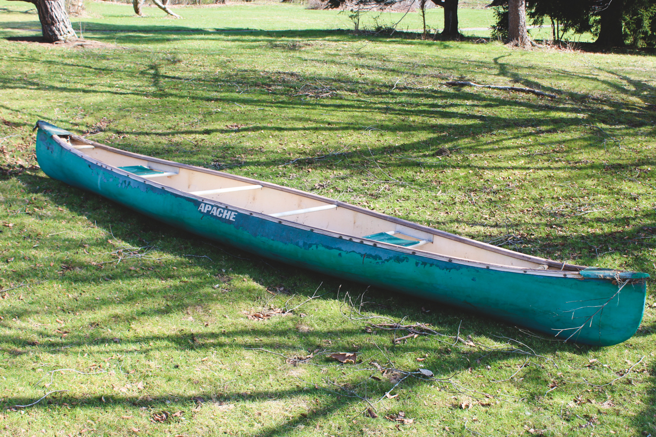 Vintage Apache Fiberglass Canoe