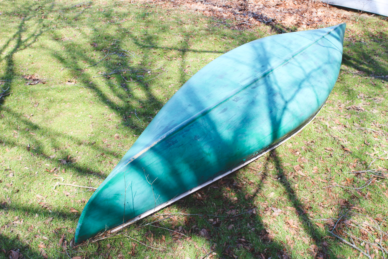 Vintage Apache Fiberglass Canoe