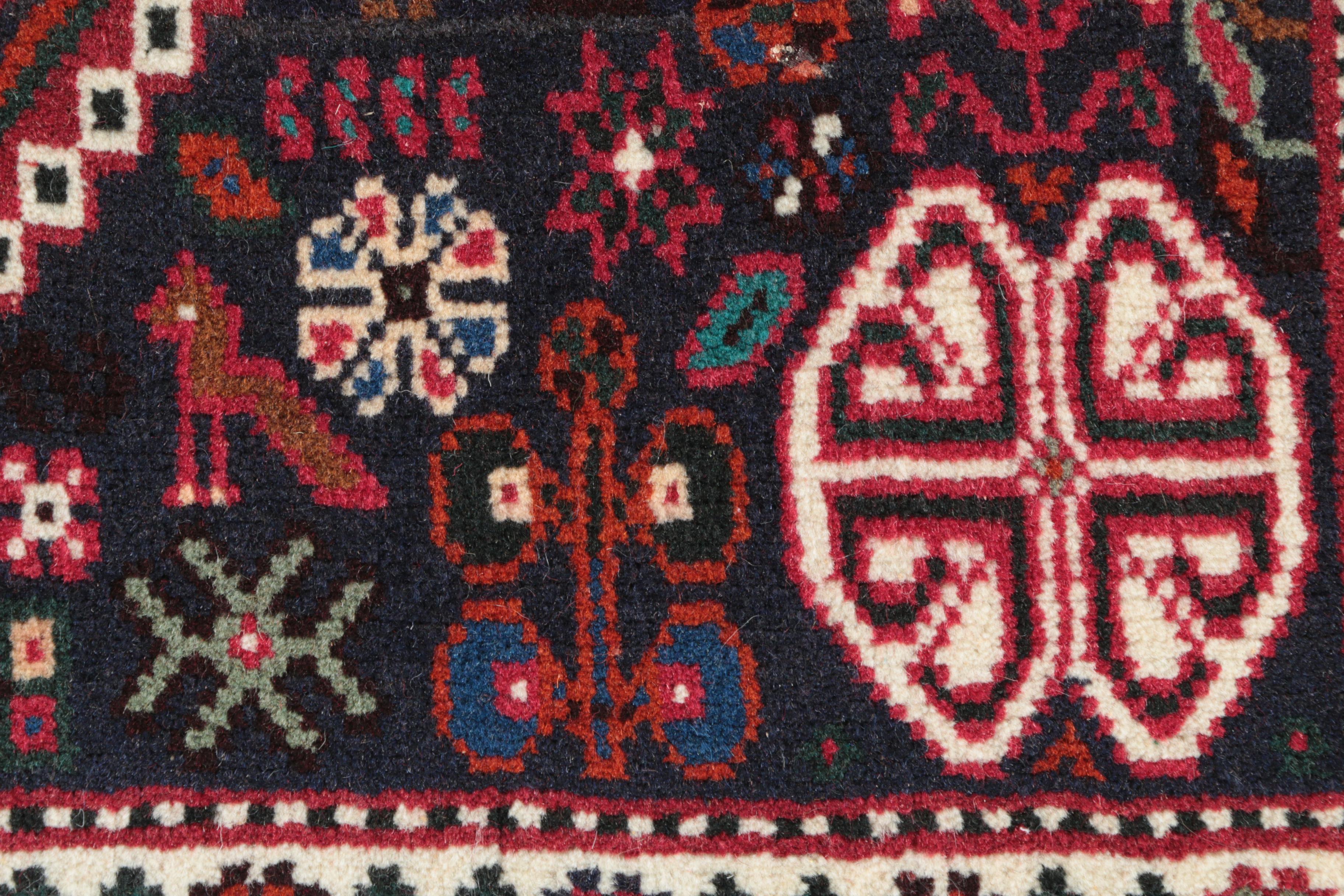 Hand-Knotted Pesian Abadeh Wool Accent Rug