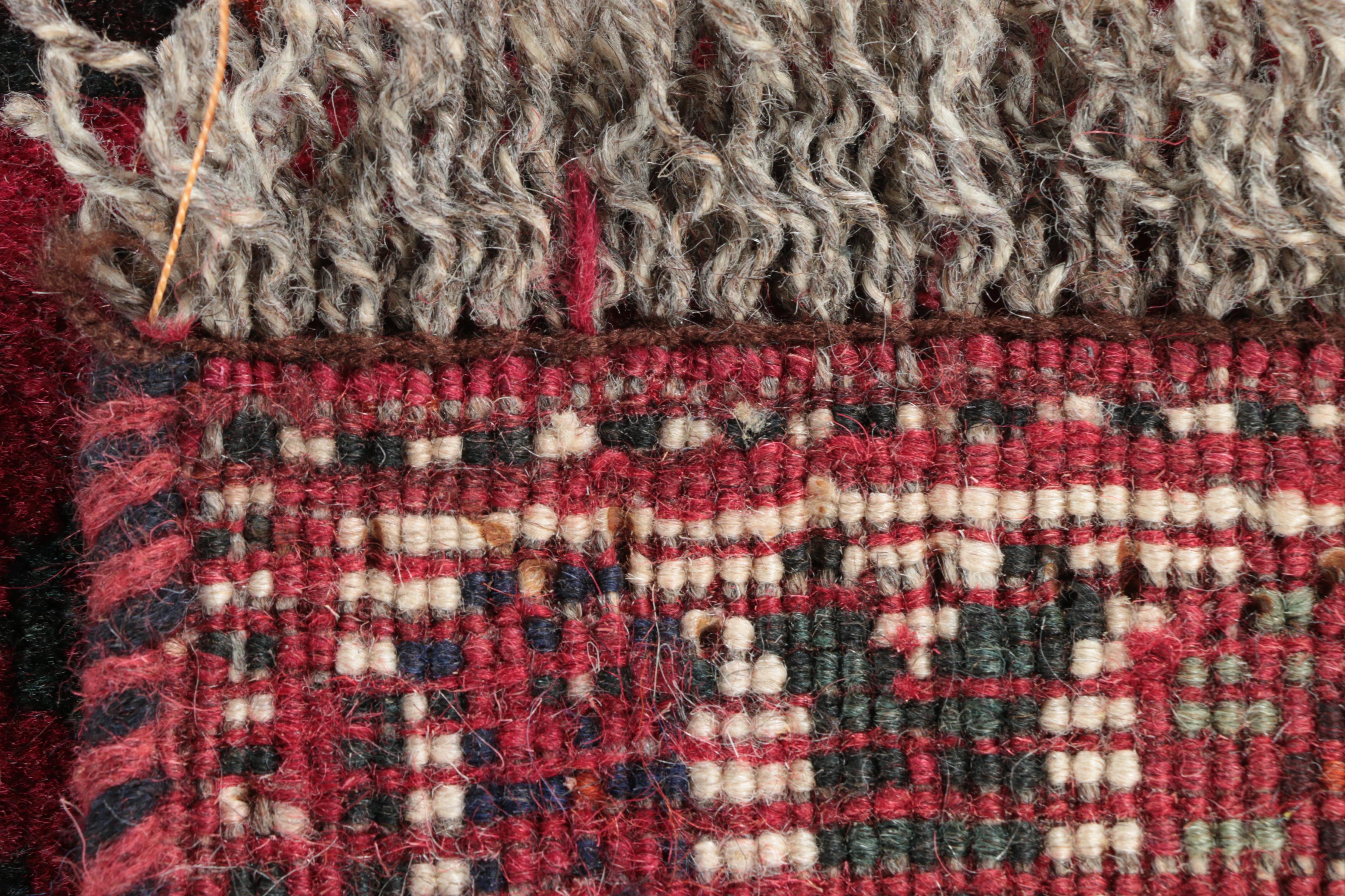 Hand-Knotted Pesian Abadeh Wool Accent Rug