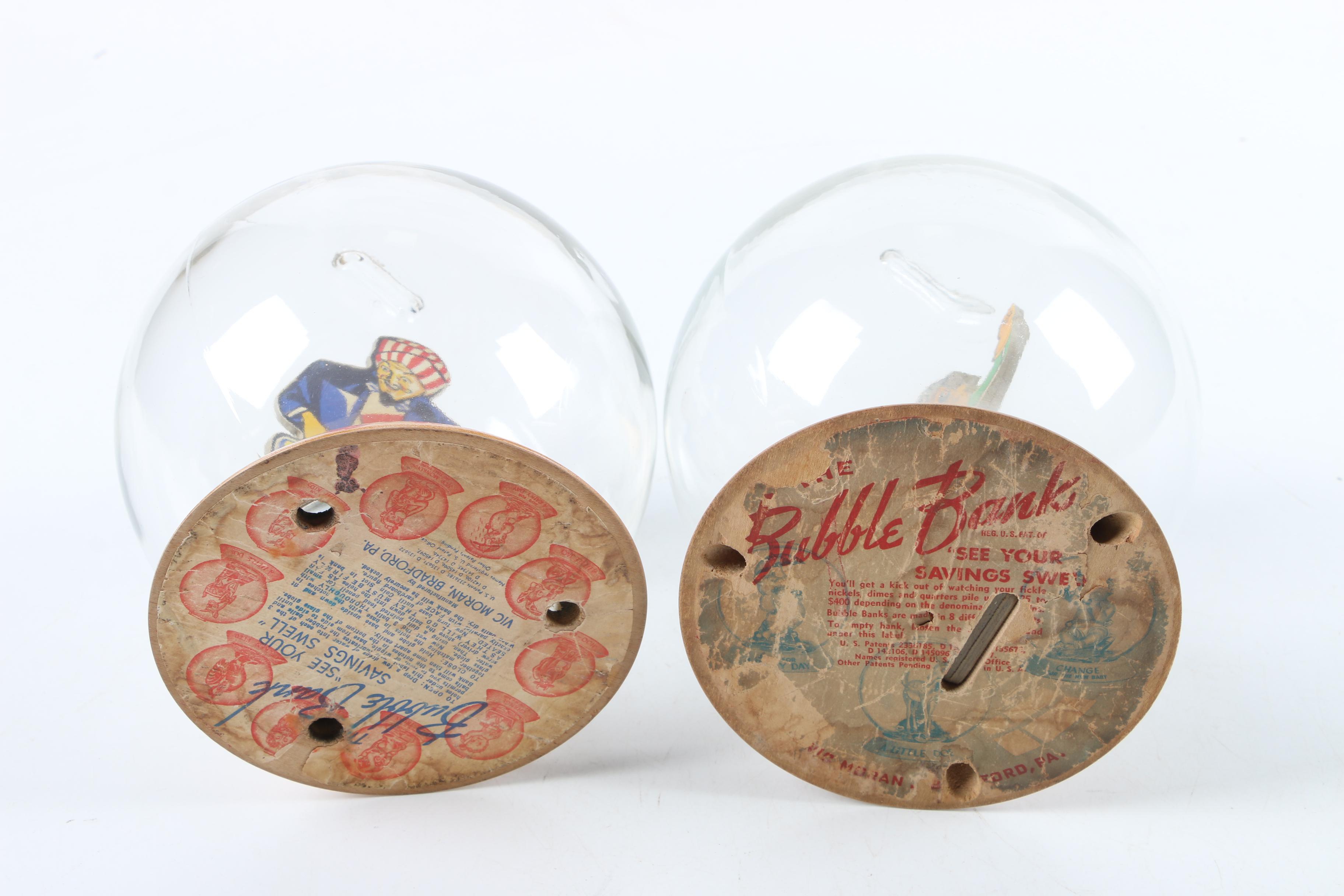 Vintage Vic Moran "Farm Better" and "Black-Daylite" Bubble Banks