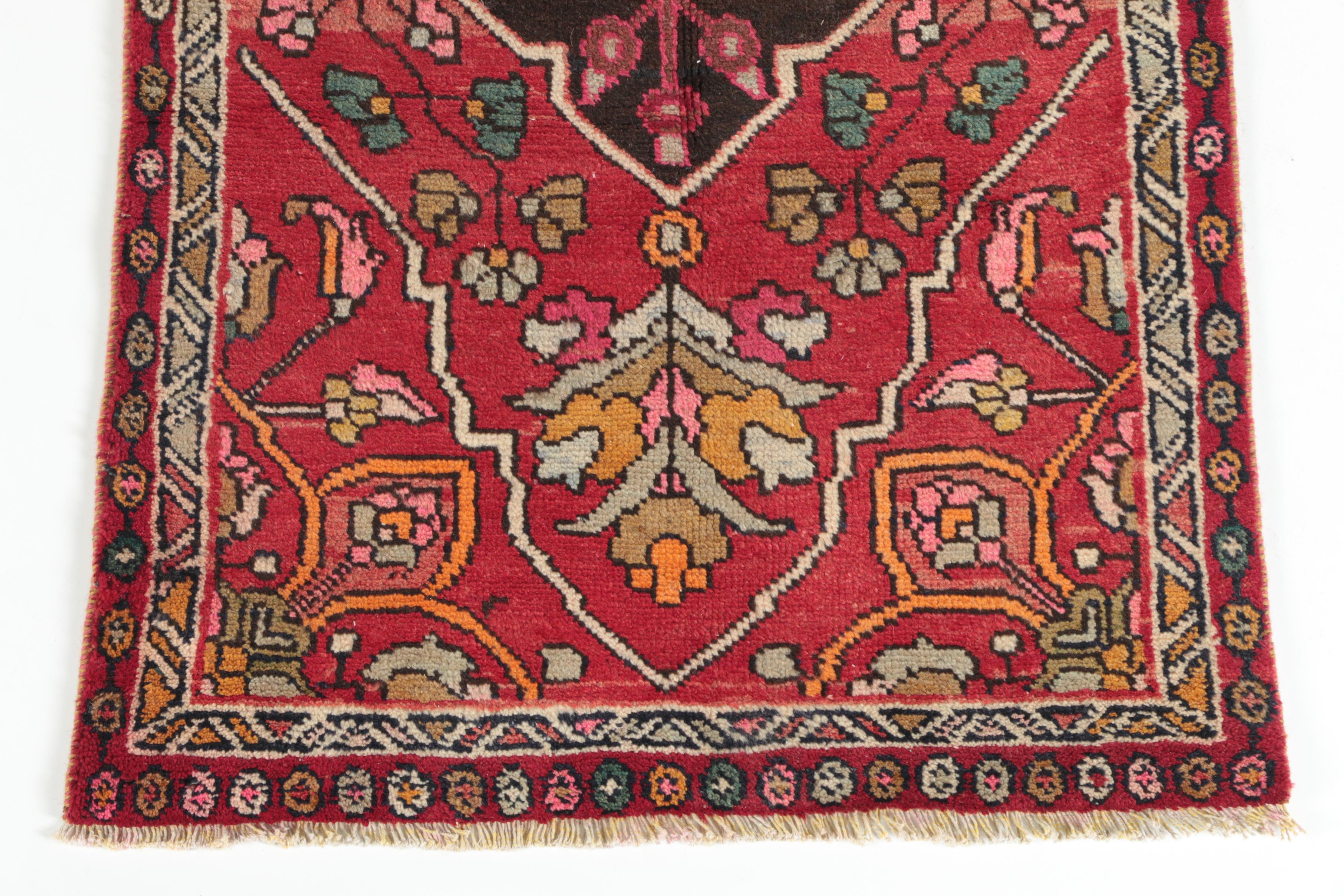 Hand-Knotted Persian Wool Carpet Runner
