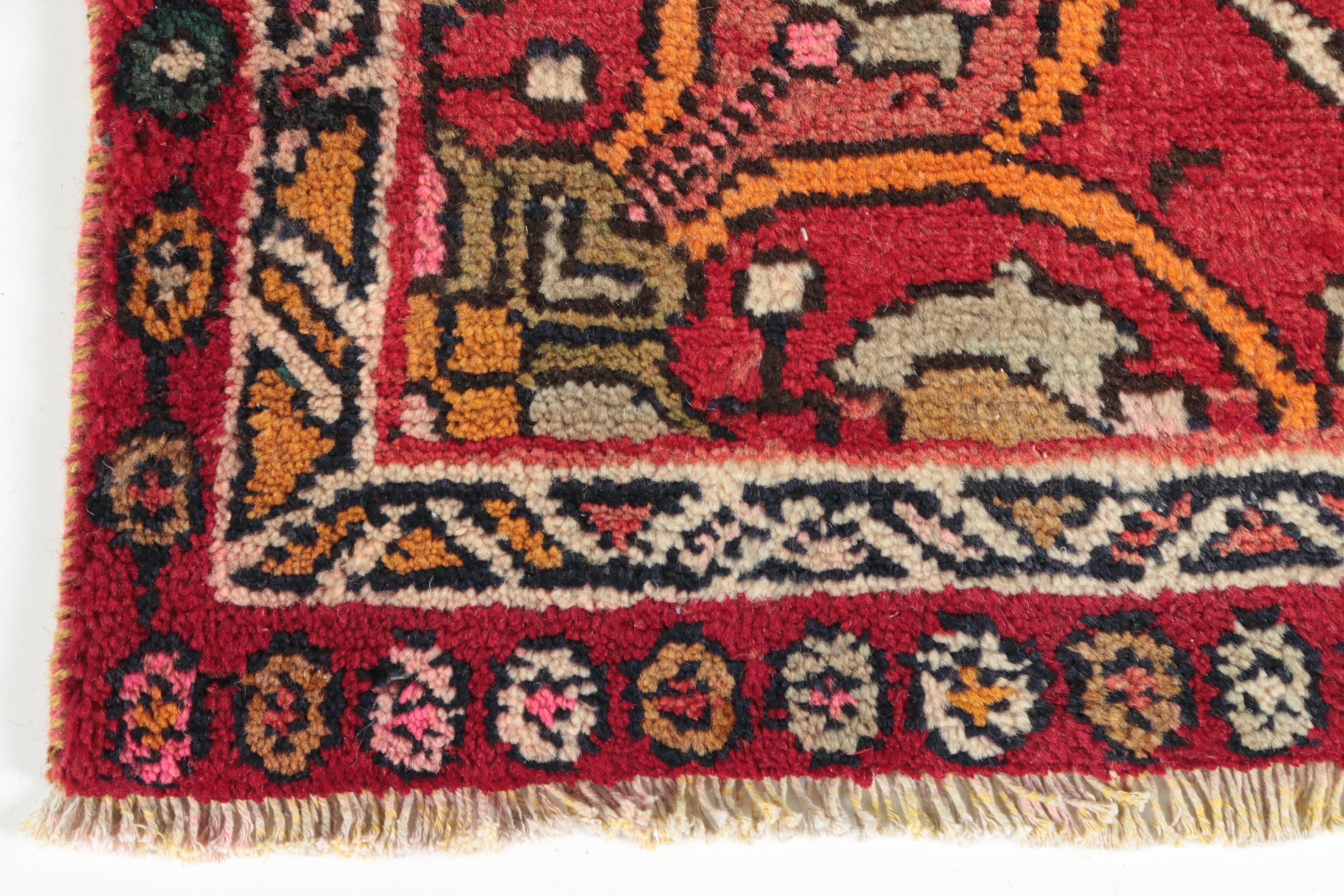 Hand-Knotted Persian Wool Carpet Runner