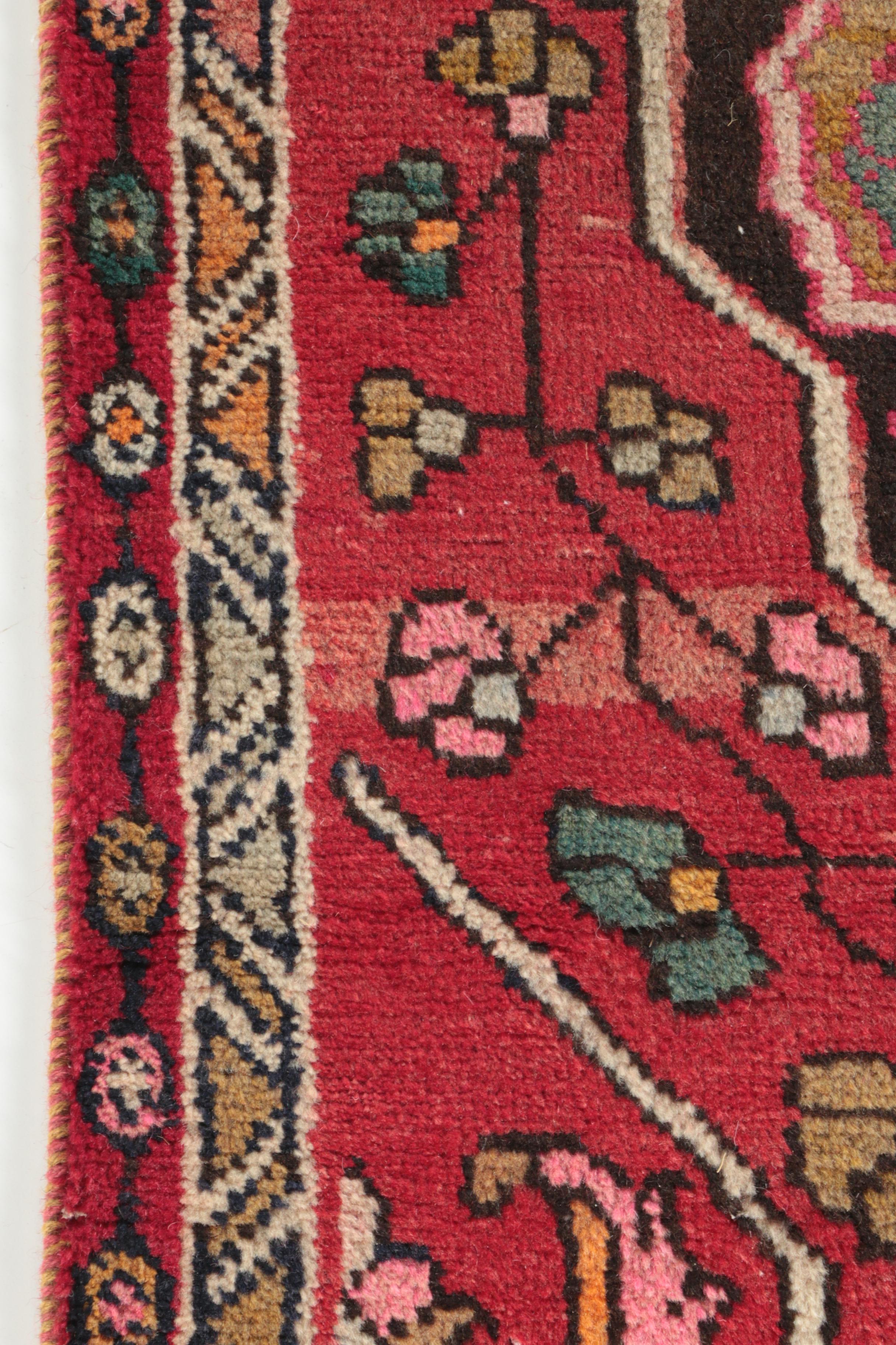 Hand-Knotted Persian Wool Carpet Runner