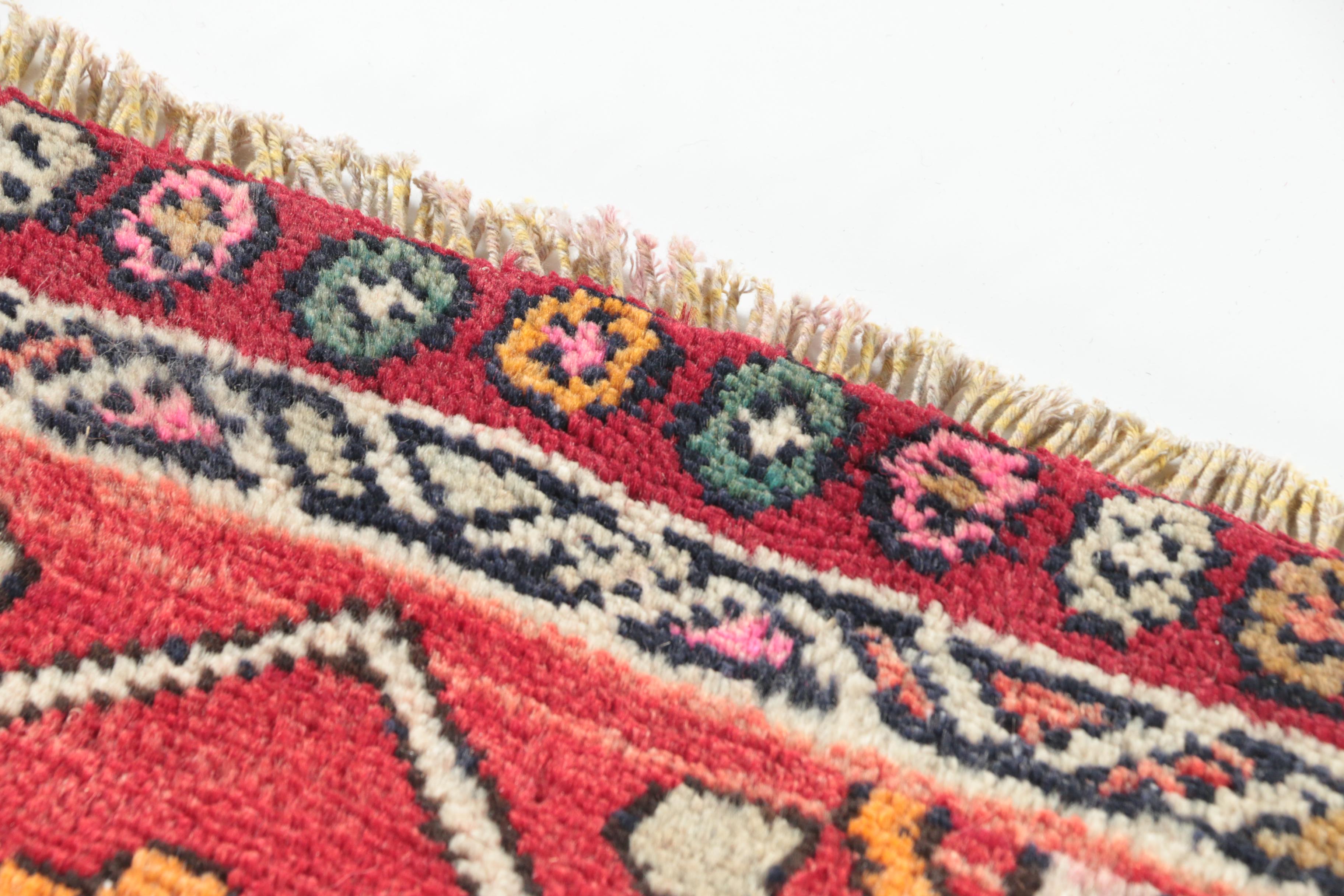 Hand-Knotted Persian Wool Carpet Runner