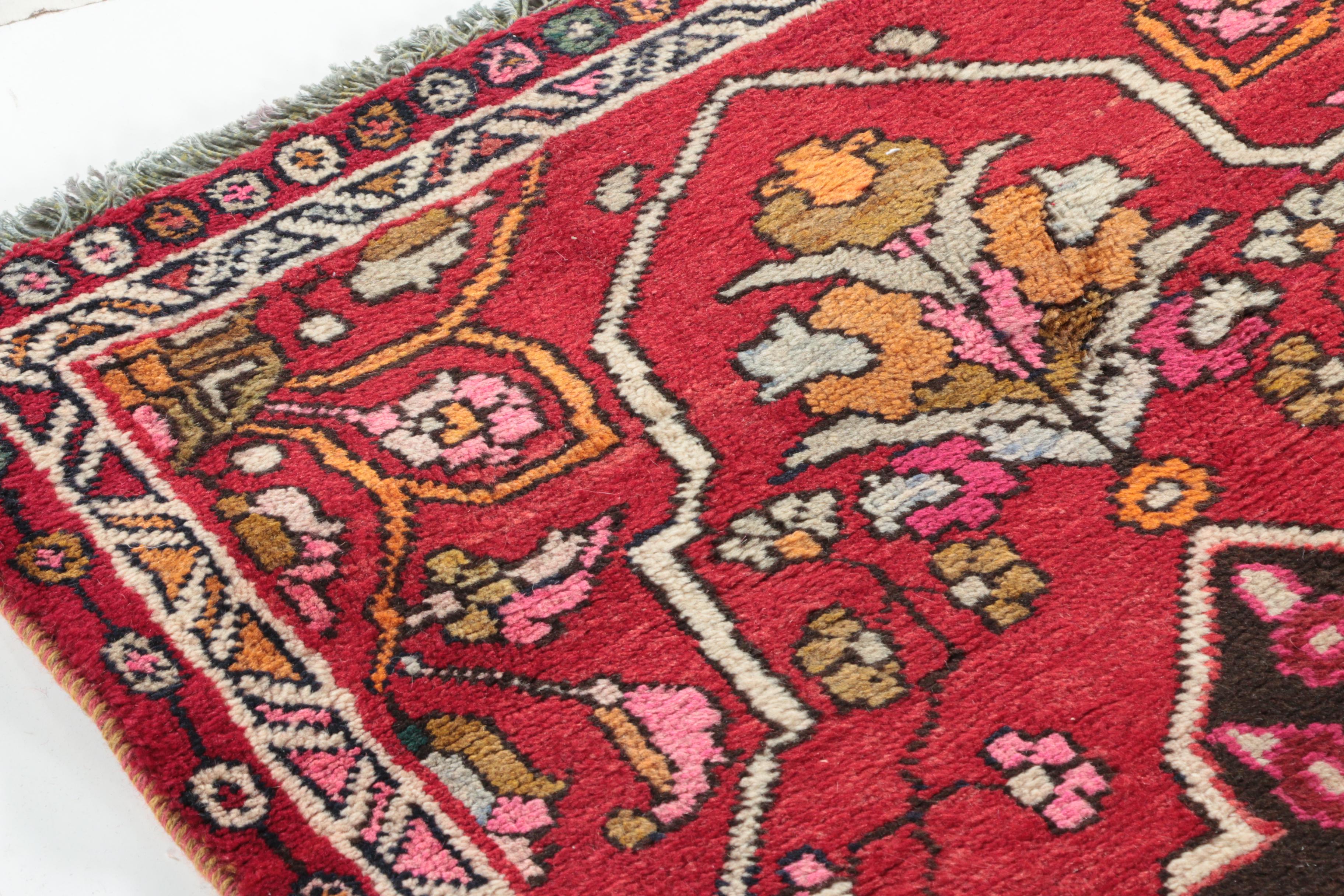 Hand-Knotted Persian Wool Carpet Runner