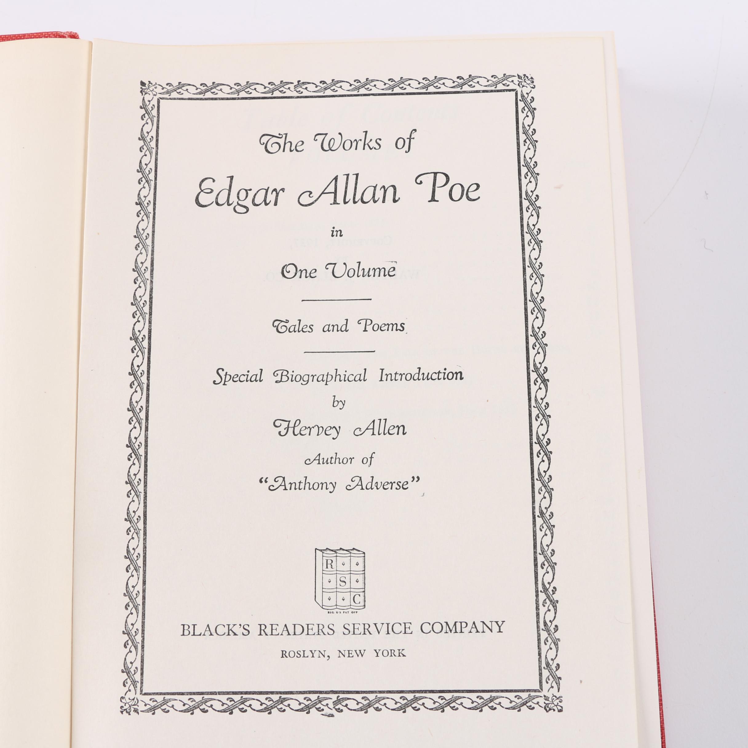 Black's Readers Service Company "The Works of" Book Set