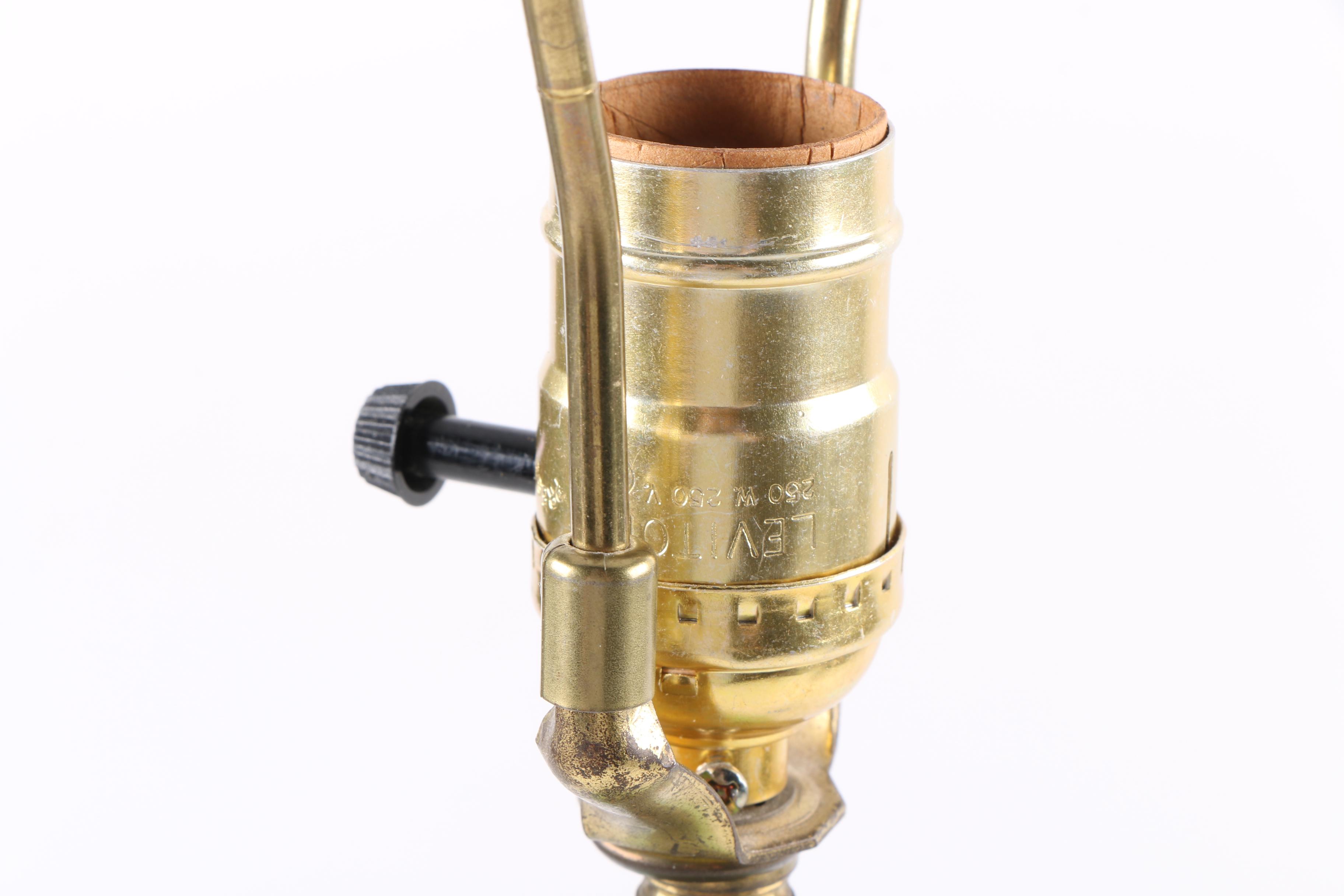 Green and Clear Glass Accent Lamp