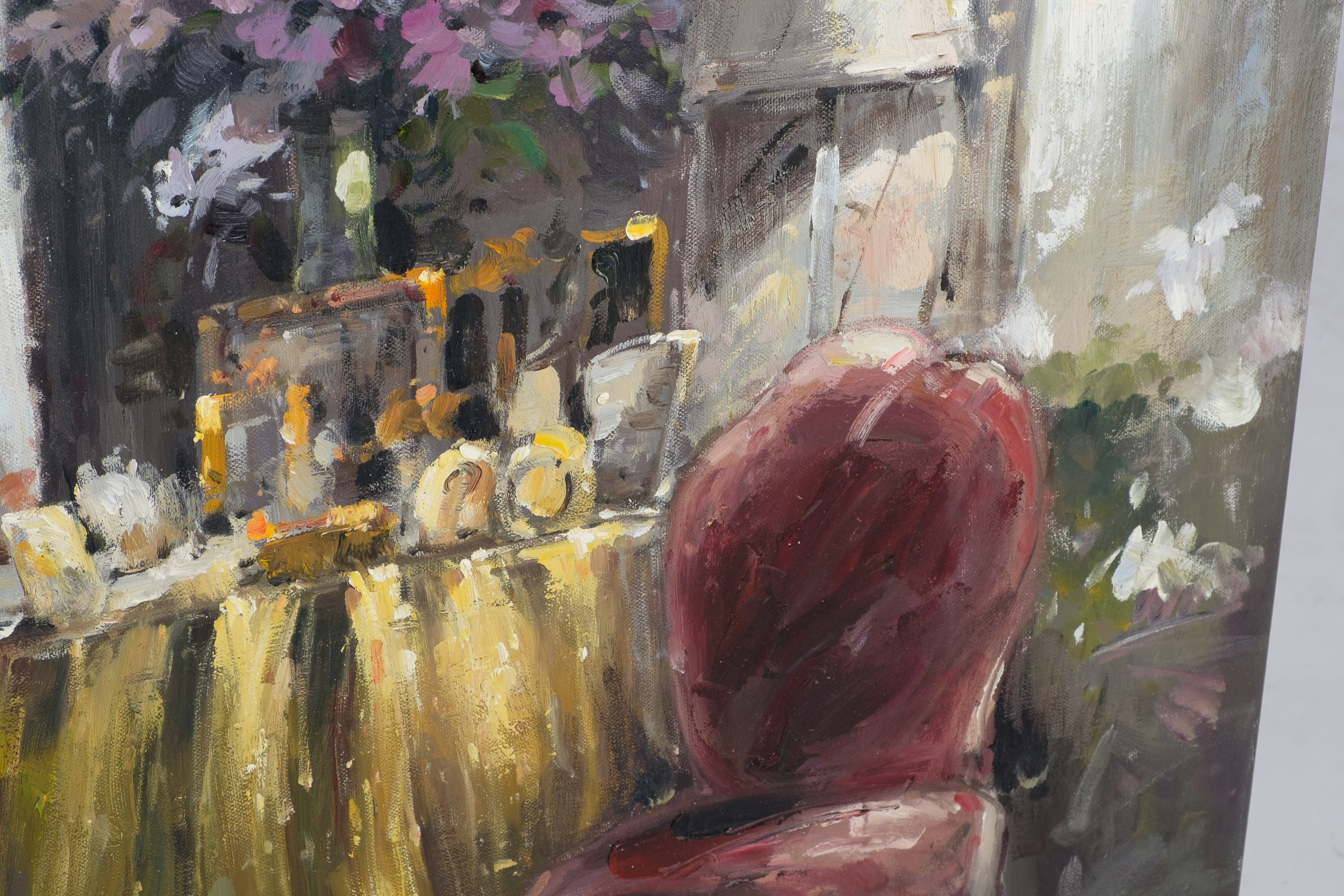 Oil Painting After Jeremiah Goodman's " Drawing Room, Reddish House, Wiltshire"