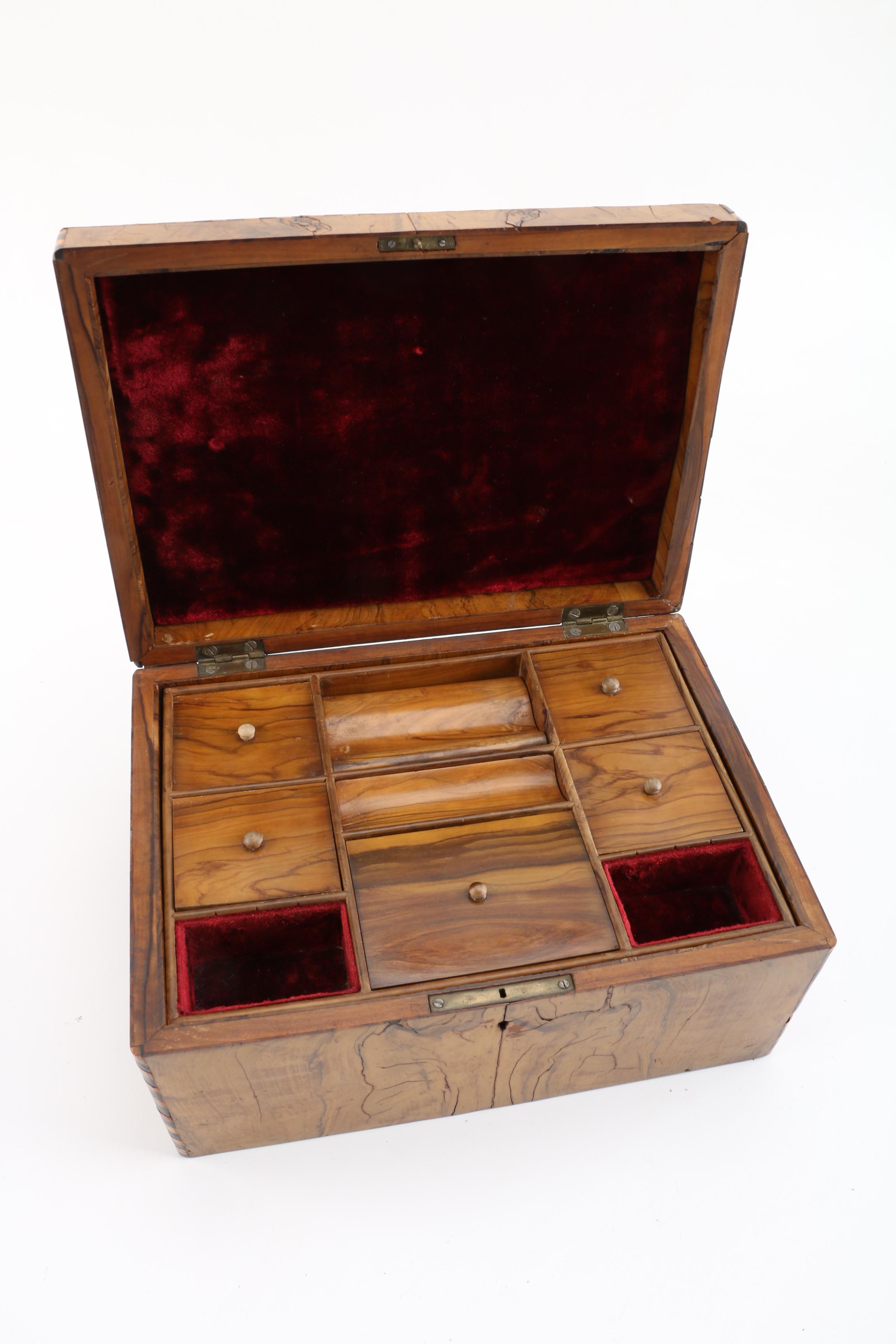 Burled Wood Jewelry Box