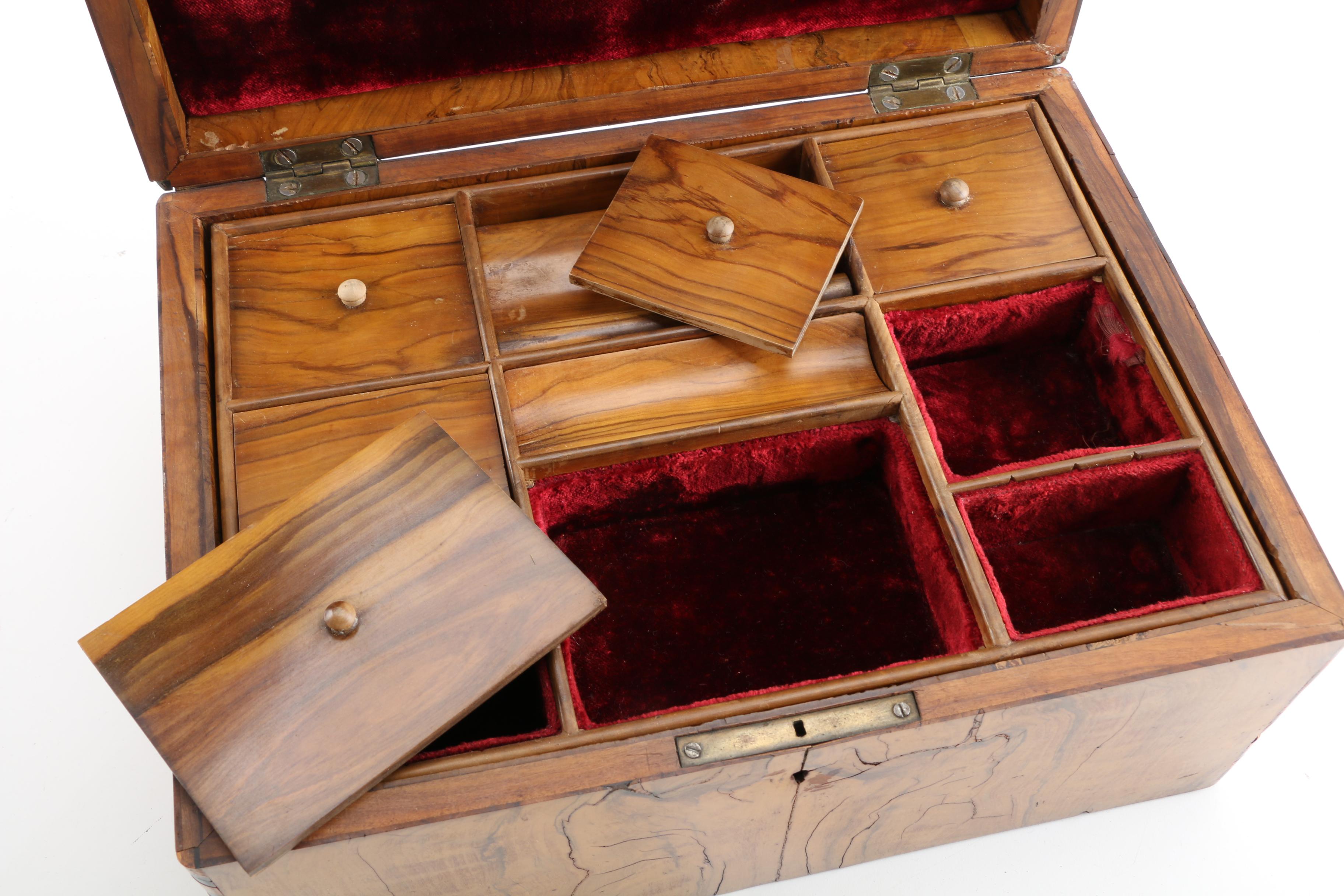 Burled Wood Jewelry Box