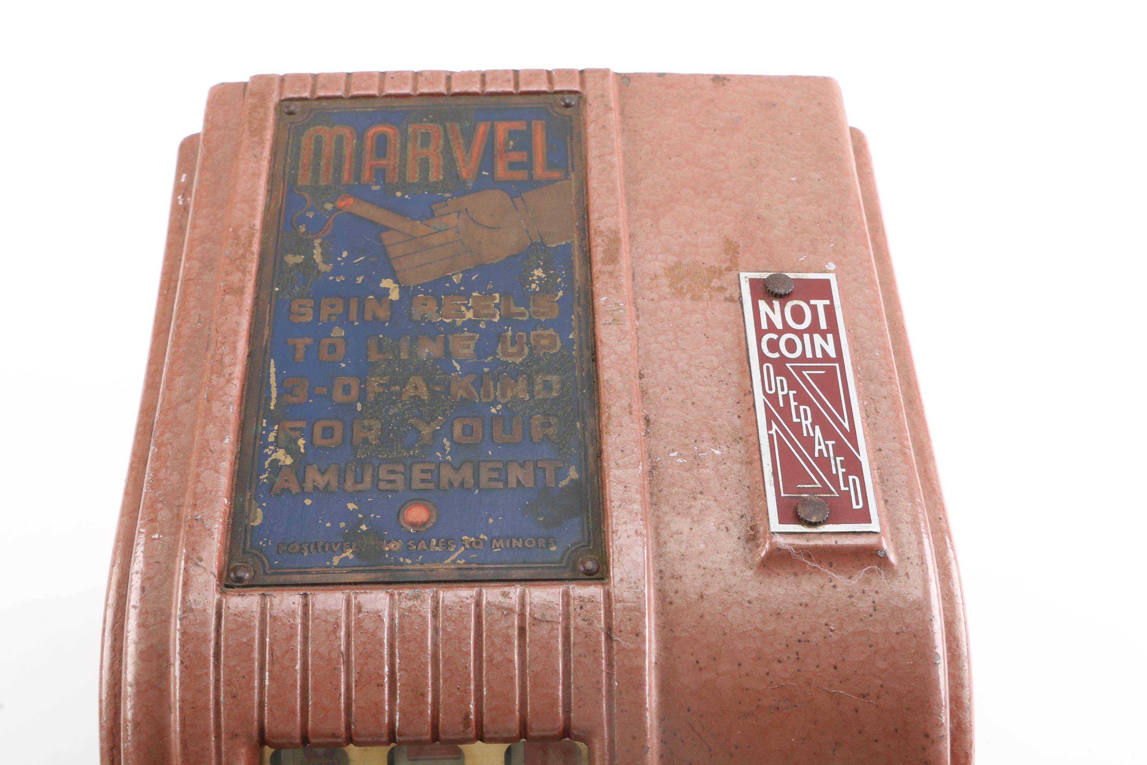 Vintage Marvel Cigarette Slot Machine