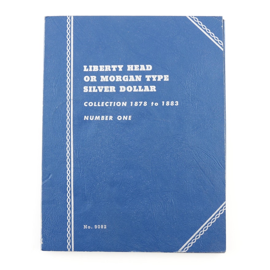 Group of 24 Silver Morgan Dollars in a Whitman Folder