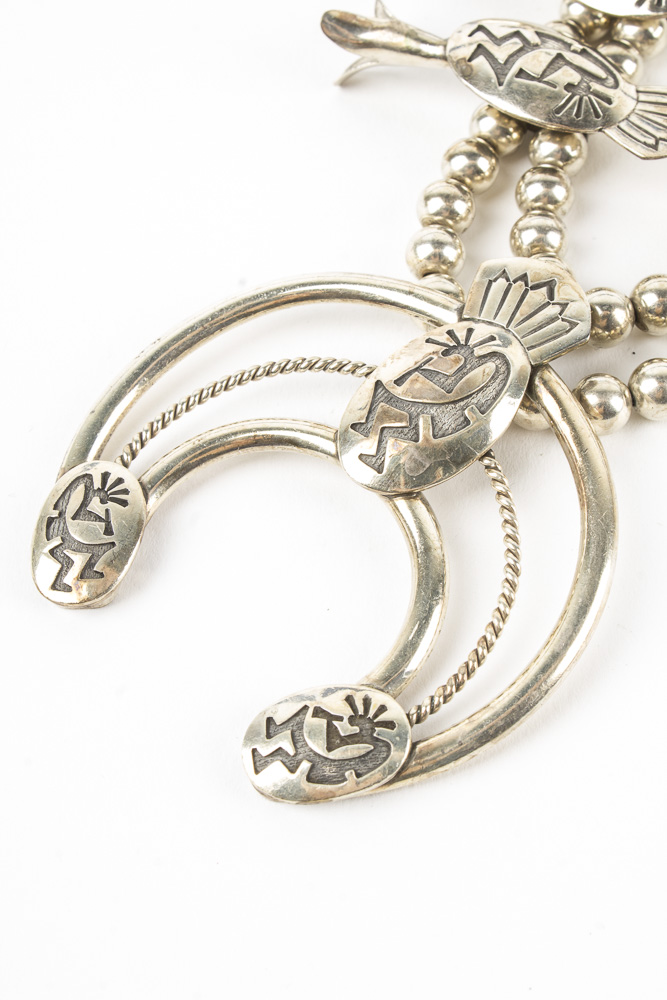 Tommy Singer Sterling Silver Squash Blossom Necklace