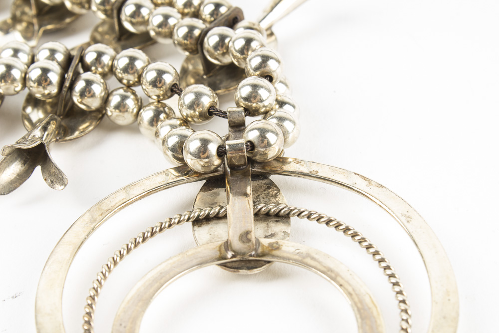 Tommy Singer Sterling Silver Squash Blossom Necklace