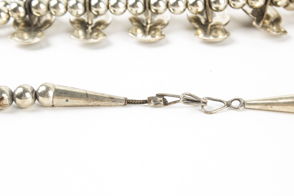 Tommy Singer Sterling Silver Squash Blossom Necklace