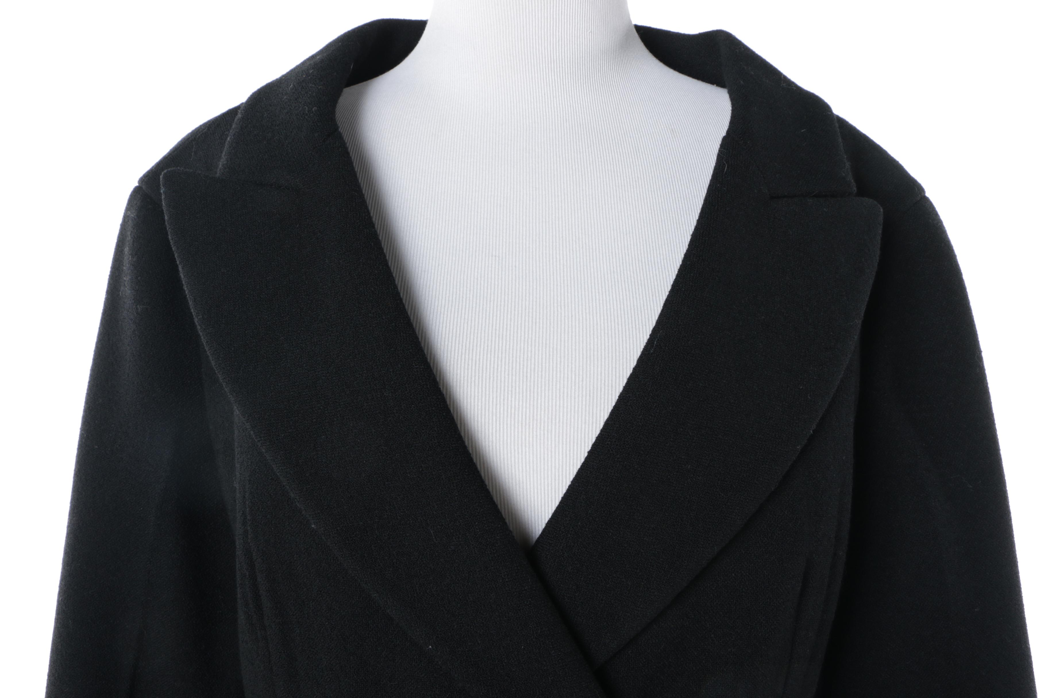 Women's Prada Black Wool Blend Double-Breasted Jacket