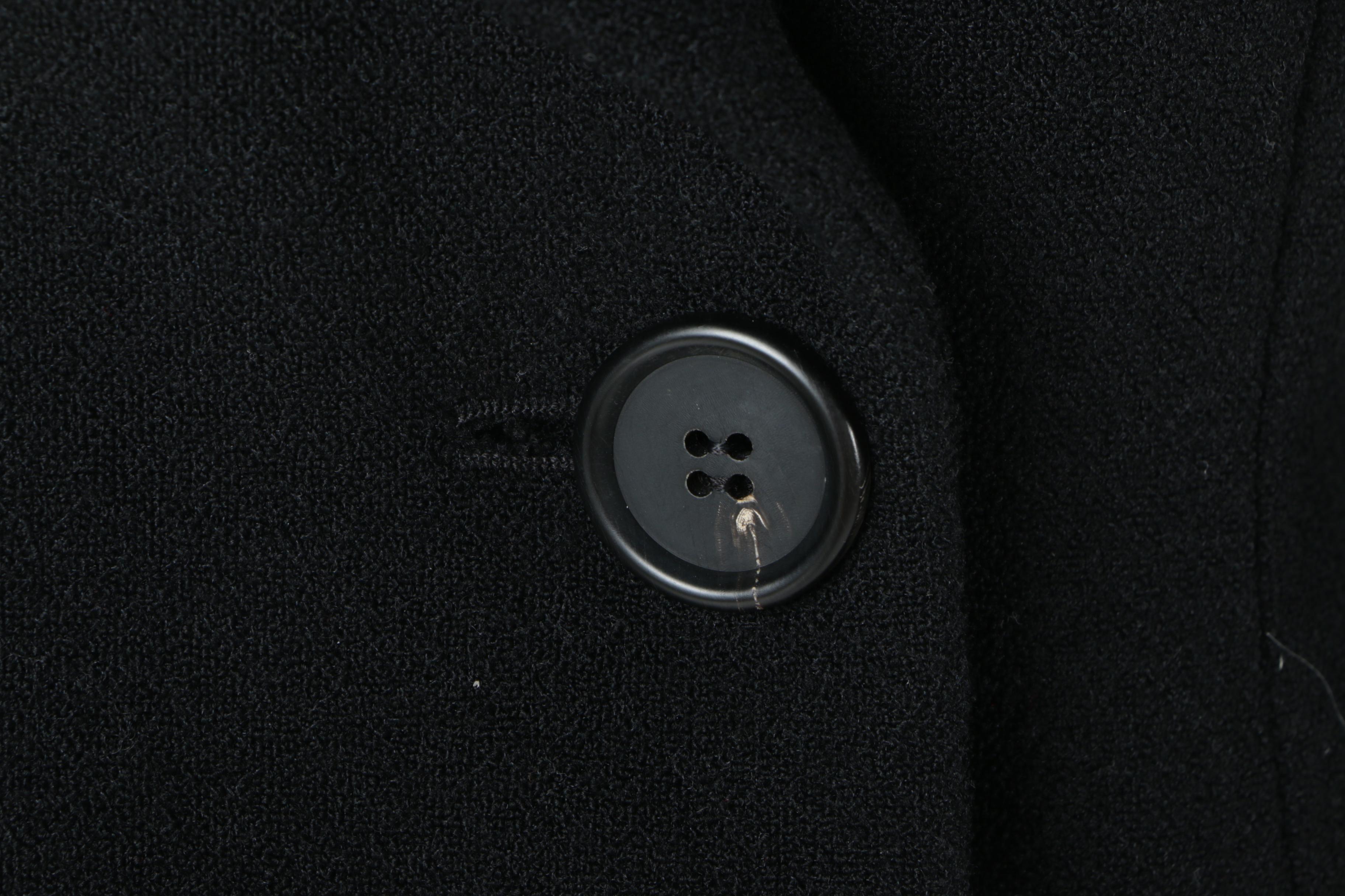 Women's Prada Black Wool Blend Double-Breasted Jacket