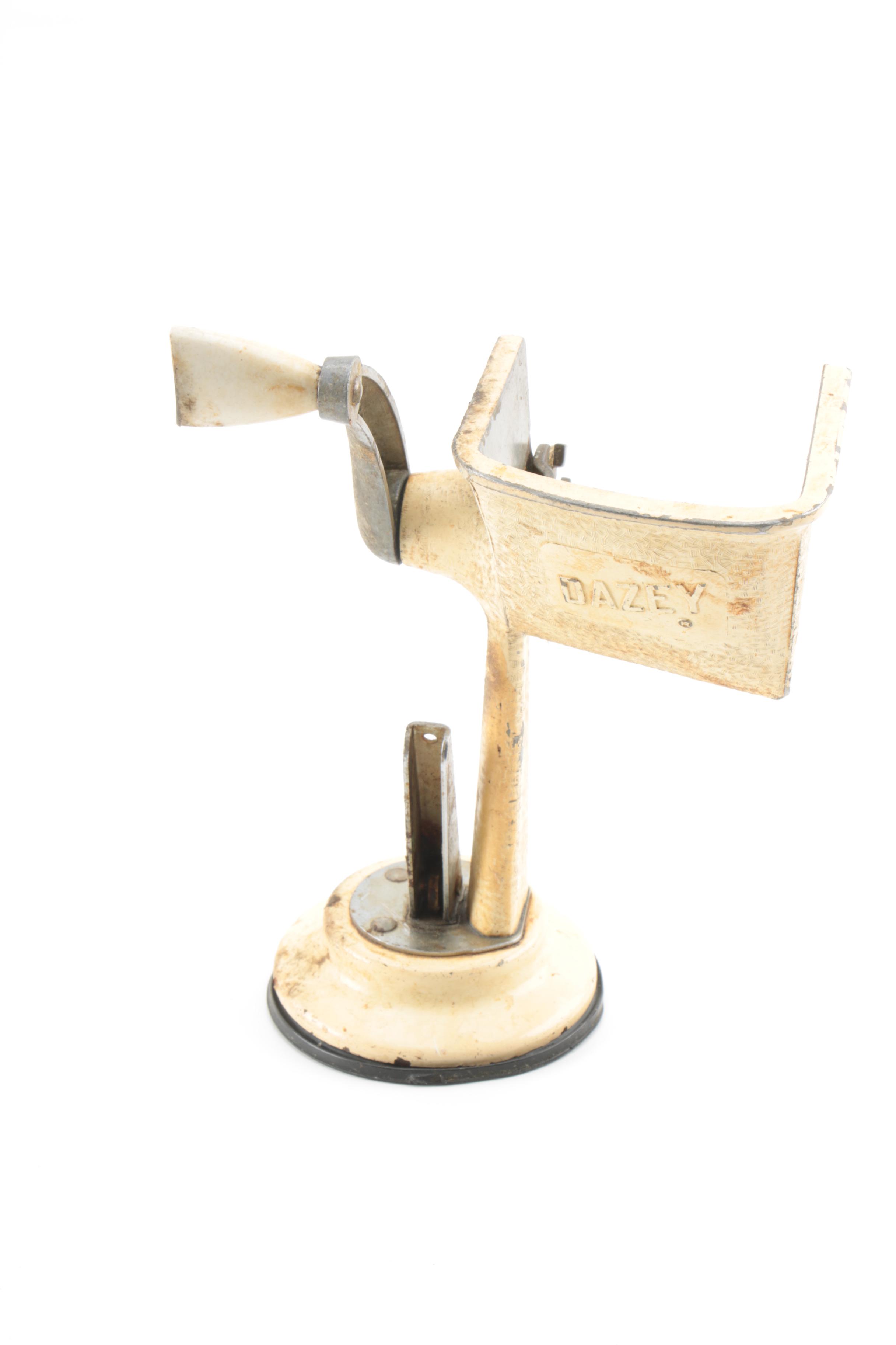 Vintage Cast Iron and Wood Coffee Grinders with Dazey Manual Food Mill