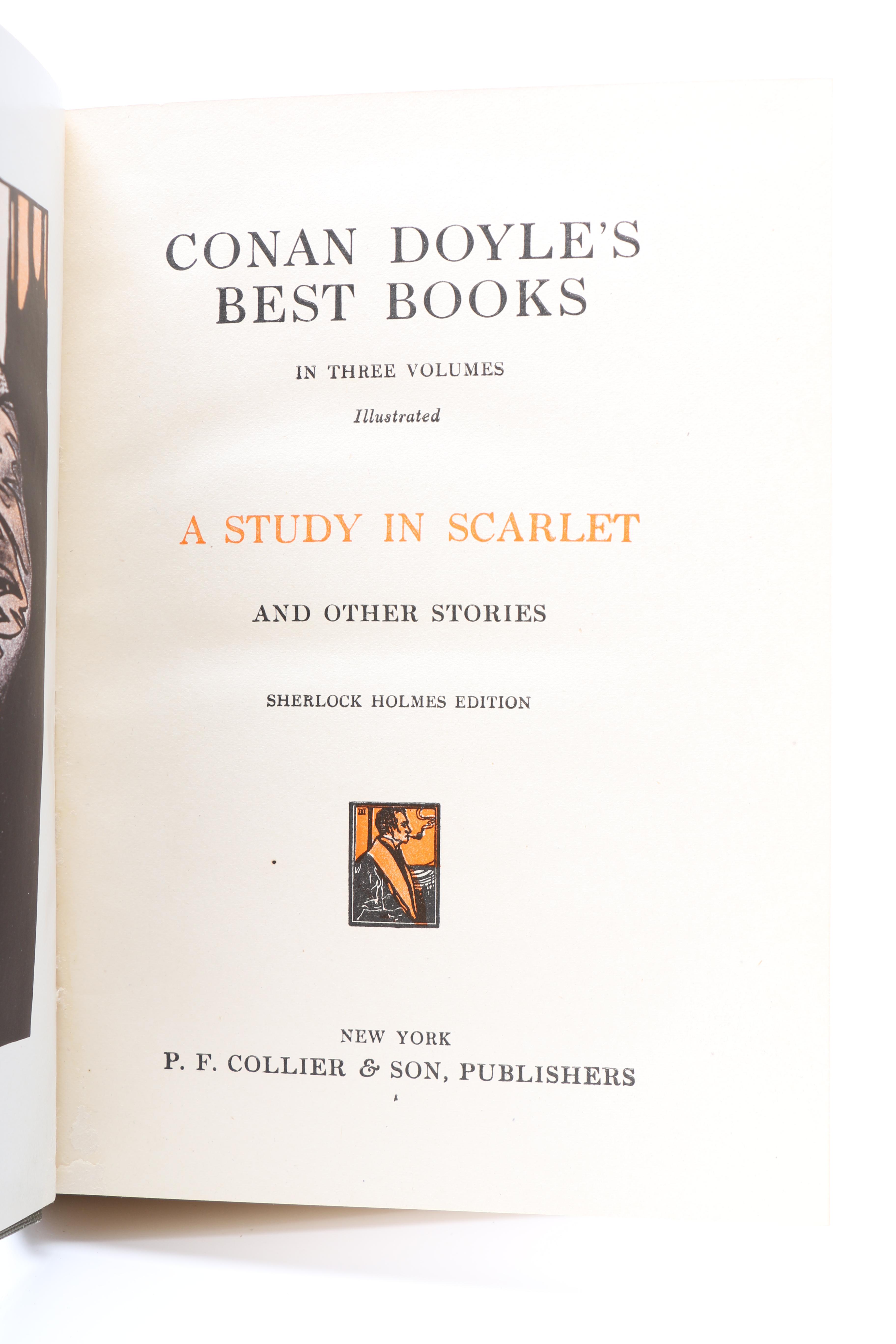 Sherlock Holmes Books Including 1930 "Complete Sherlock Holmes" Memorial Edition