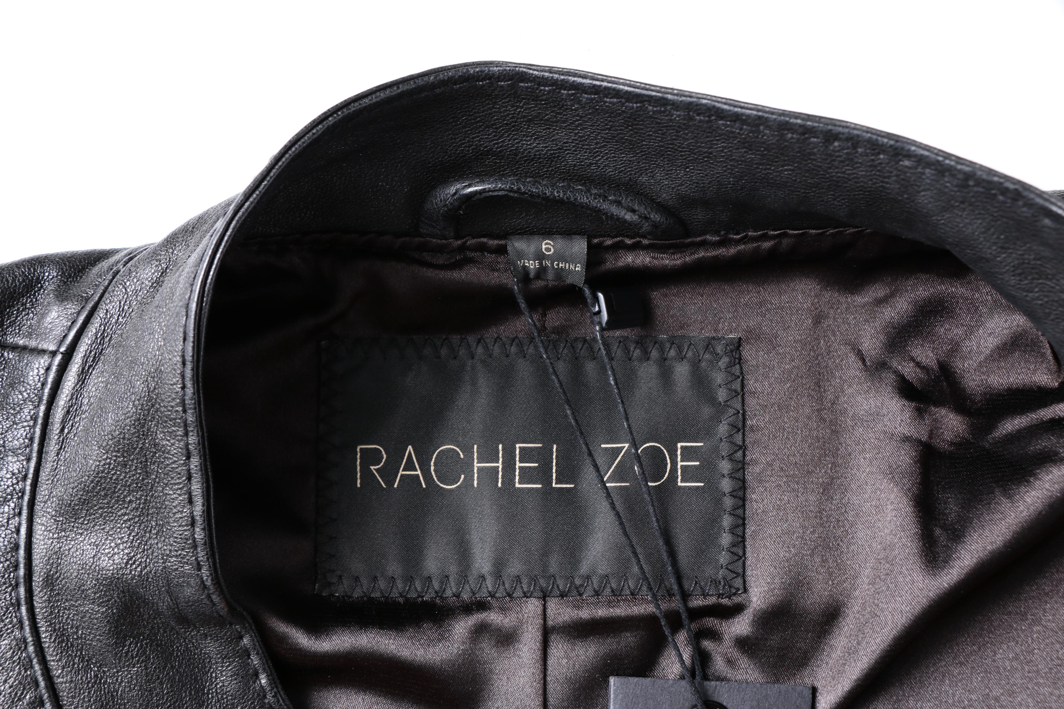 Rachel Zoe Black Leather Vest with Dennis by Dennis Basso Faux Leather Skirt