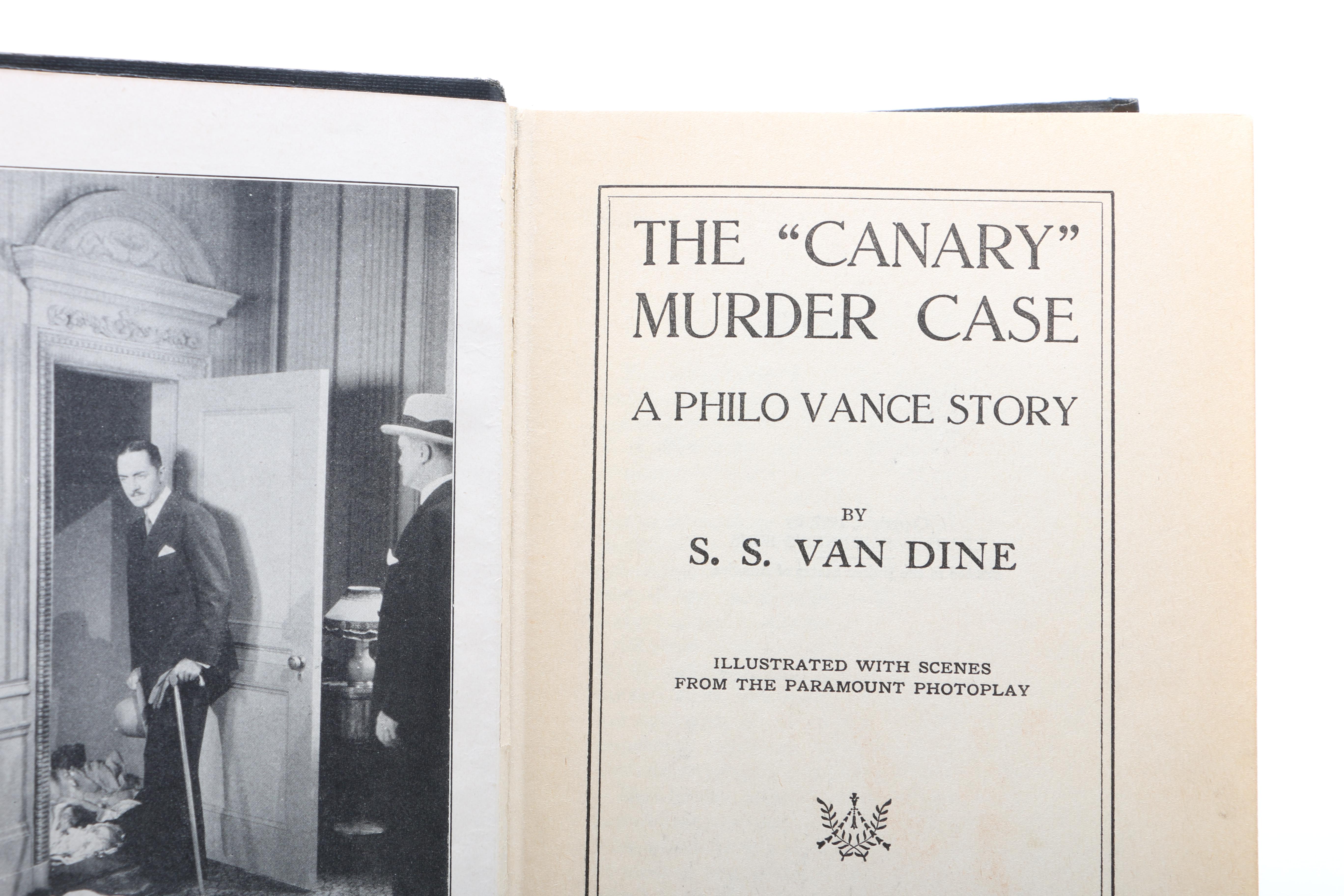 Three S.S. Van Dine First Edition Philo Vance Series Novels