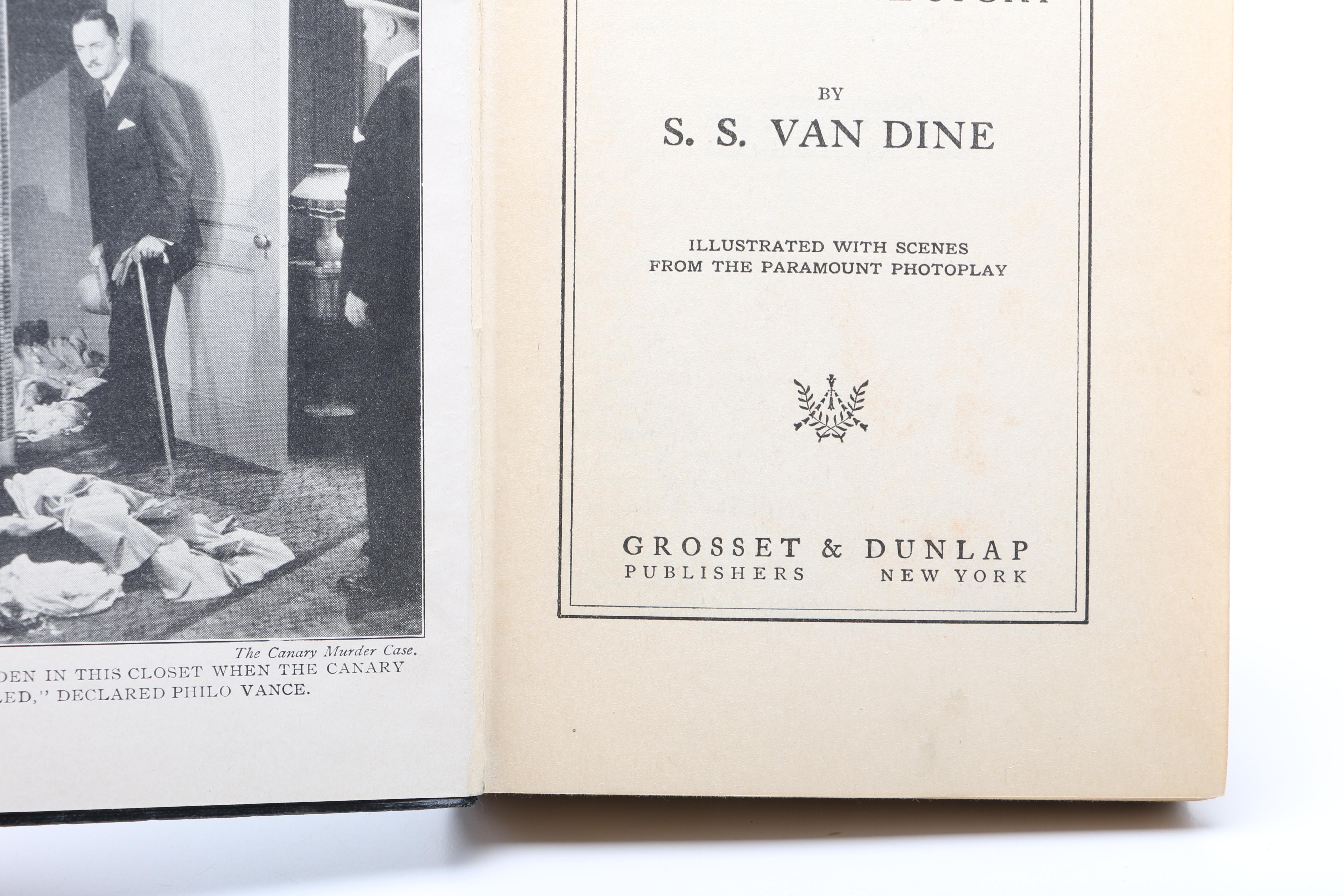 Three S.S. Van Dine First Edition Philo Vance Series Novels