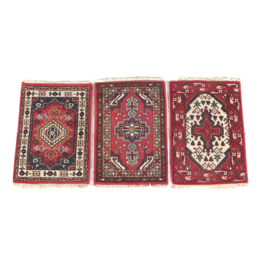Hand-Knotted Central Asian Wool Accent Rugs