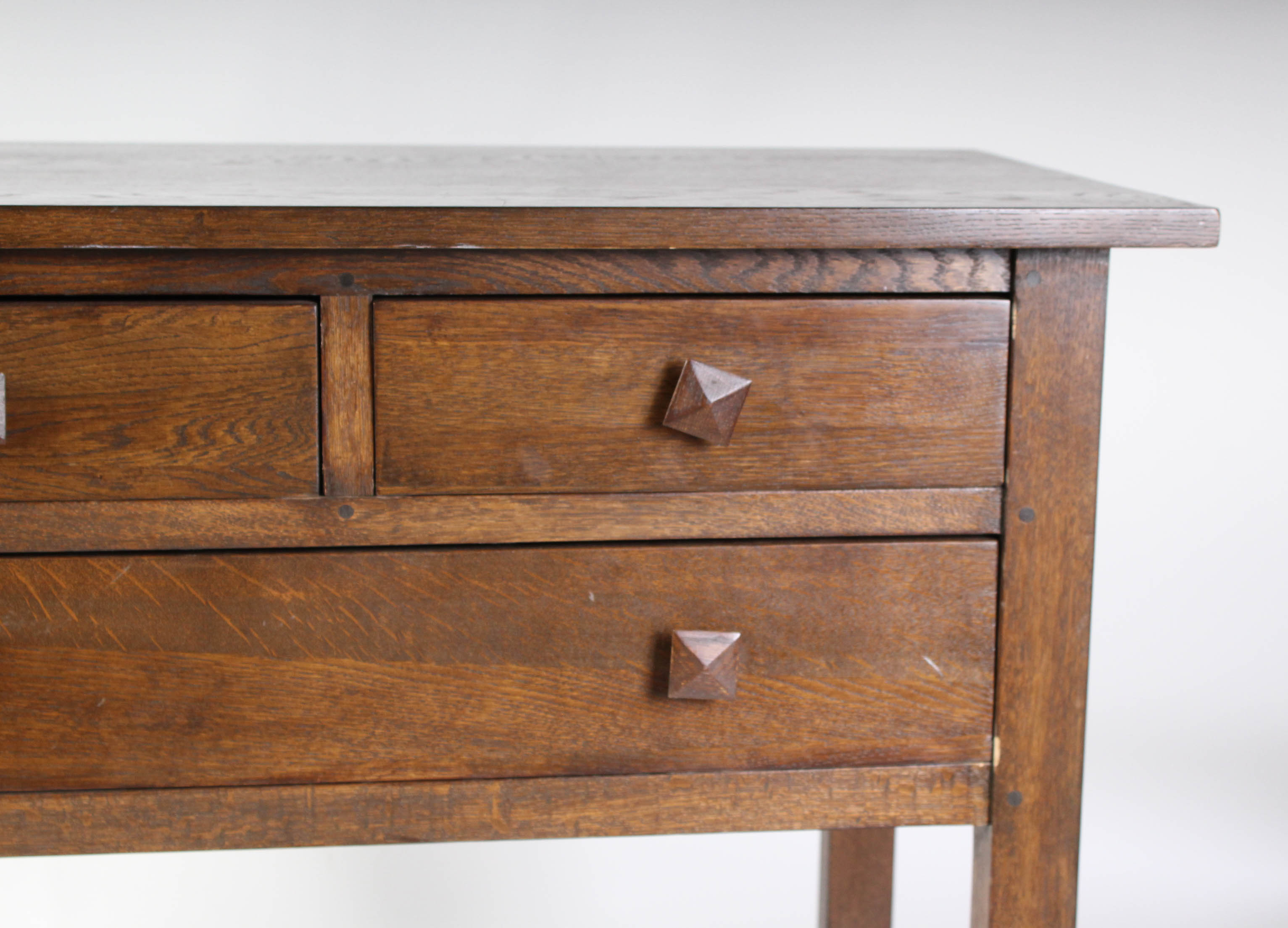 Stained Oak Craftsman Style Buffet