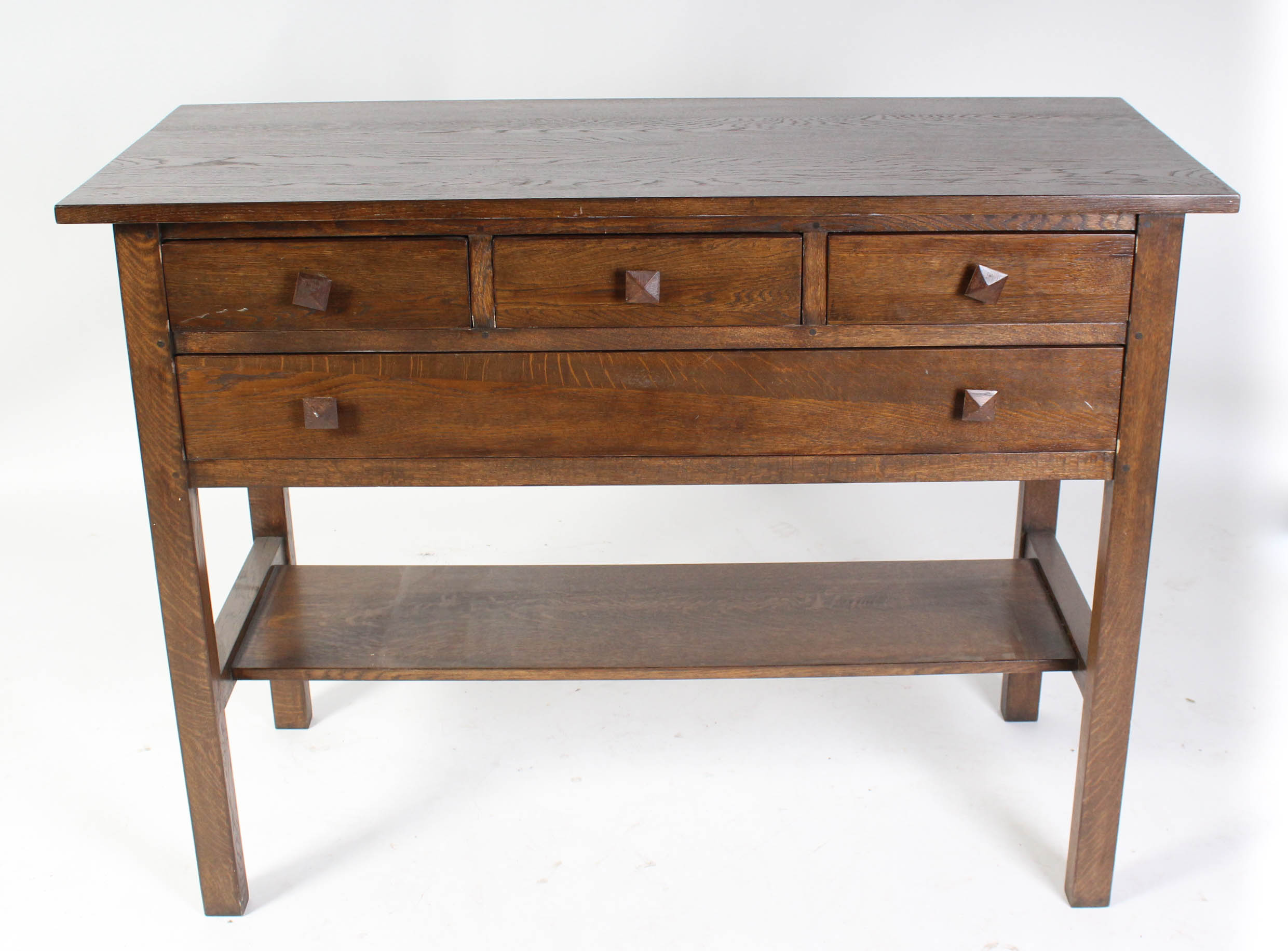 Stained Oak Craftsman Style Buffet