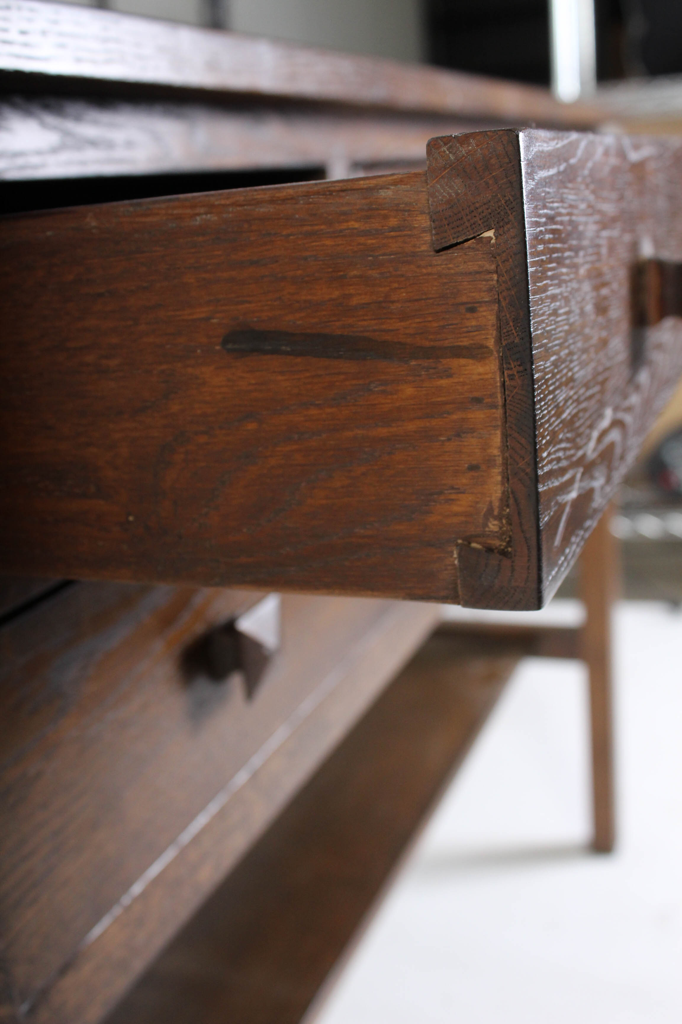 Stained Oak Craftsman Style Buffet
