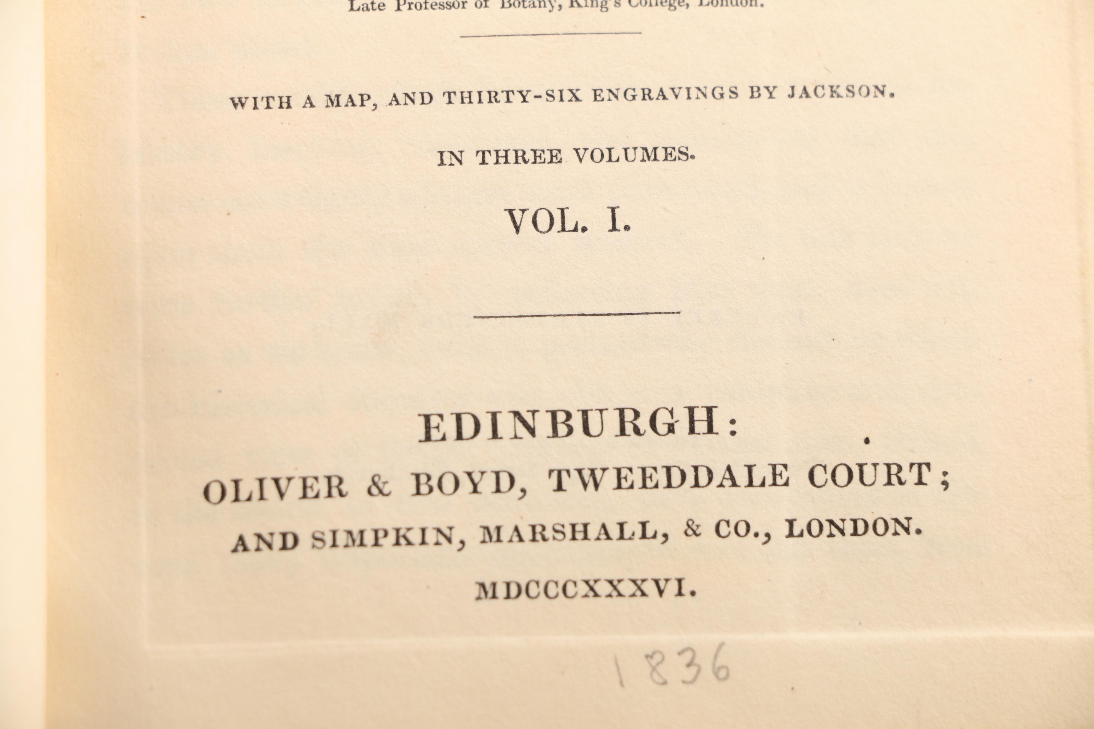 1836 Three Volume "An Historical and Descriptive Account of China"