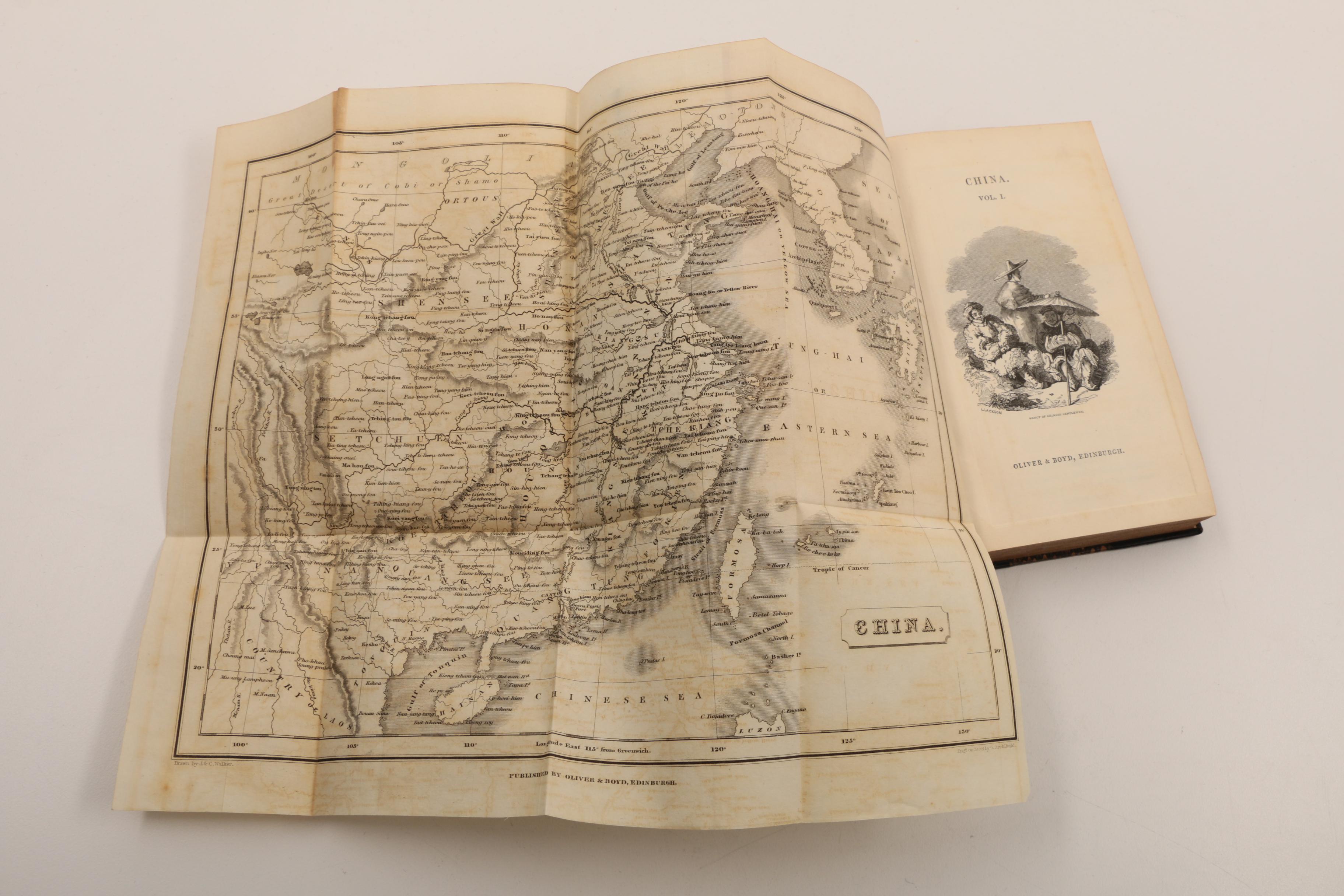 1836 Three Volume "An Historical and Descriptive Account of China"
