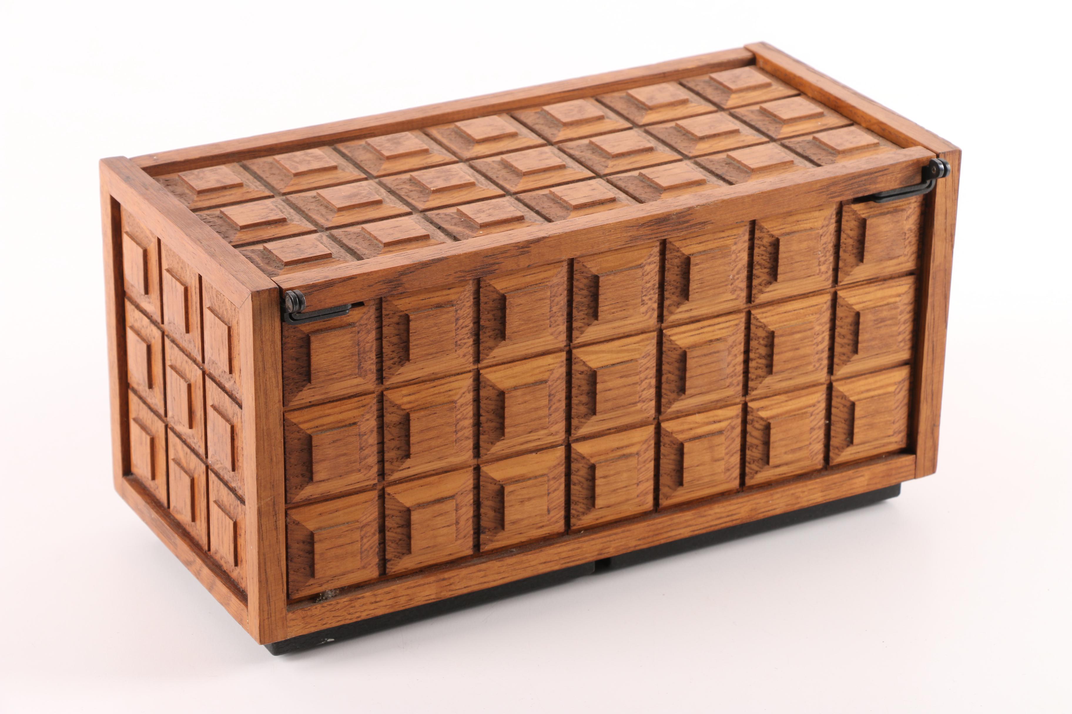 Mahogany Tone Wooden Chassis Rotary Phone