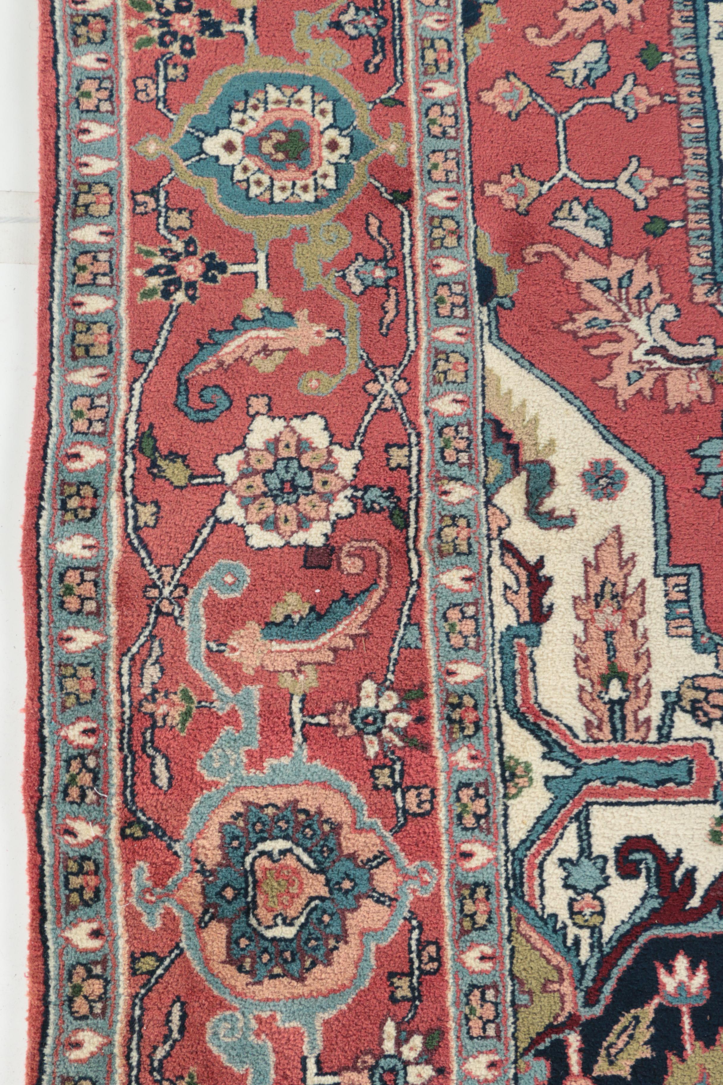 Hand-knotted Persian Heriz Area Rug