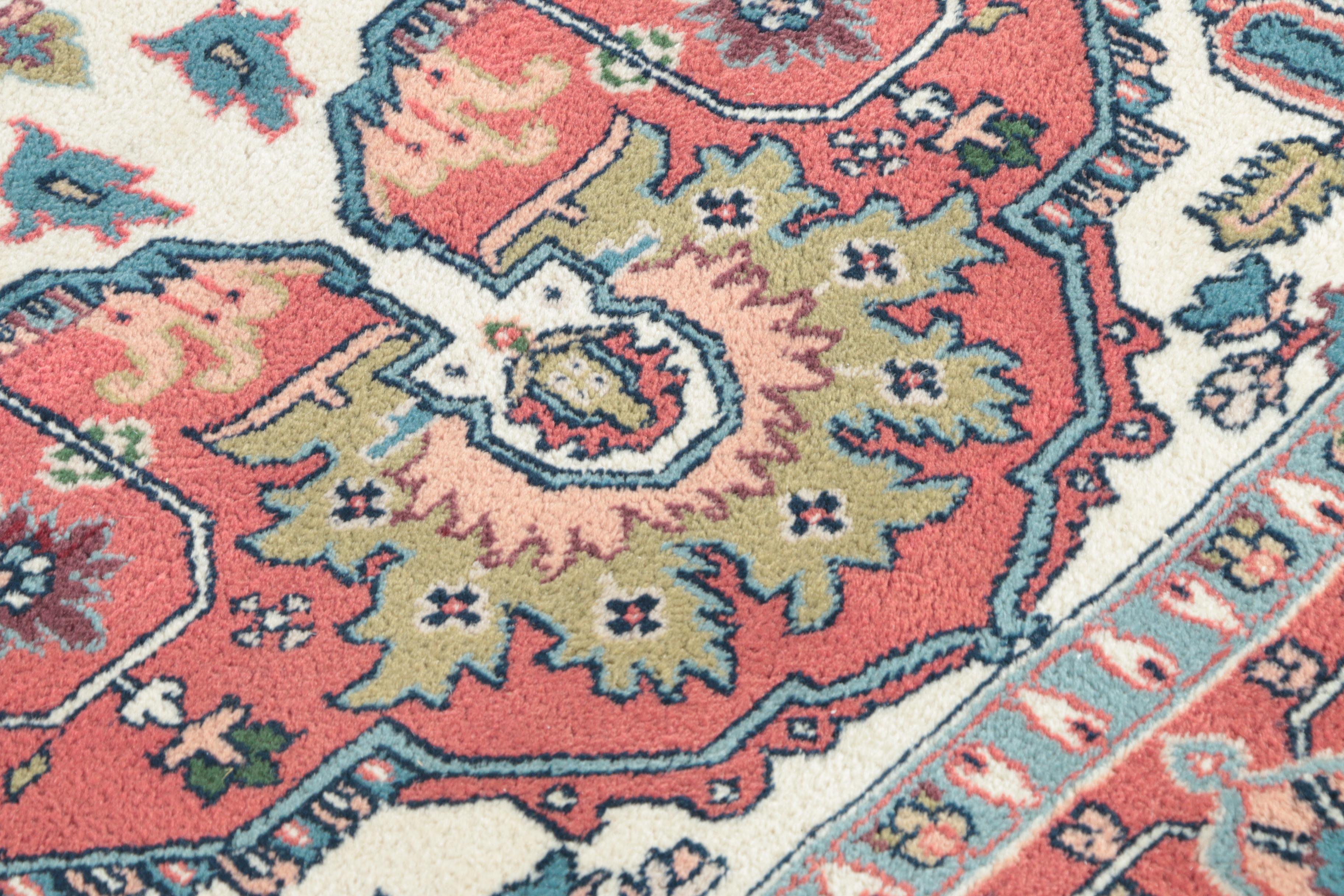 Hand-knotted Persian Heriz Area Rug