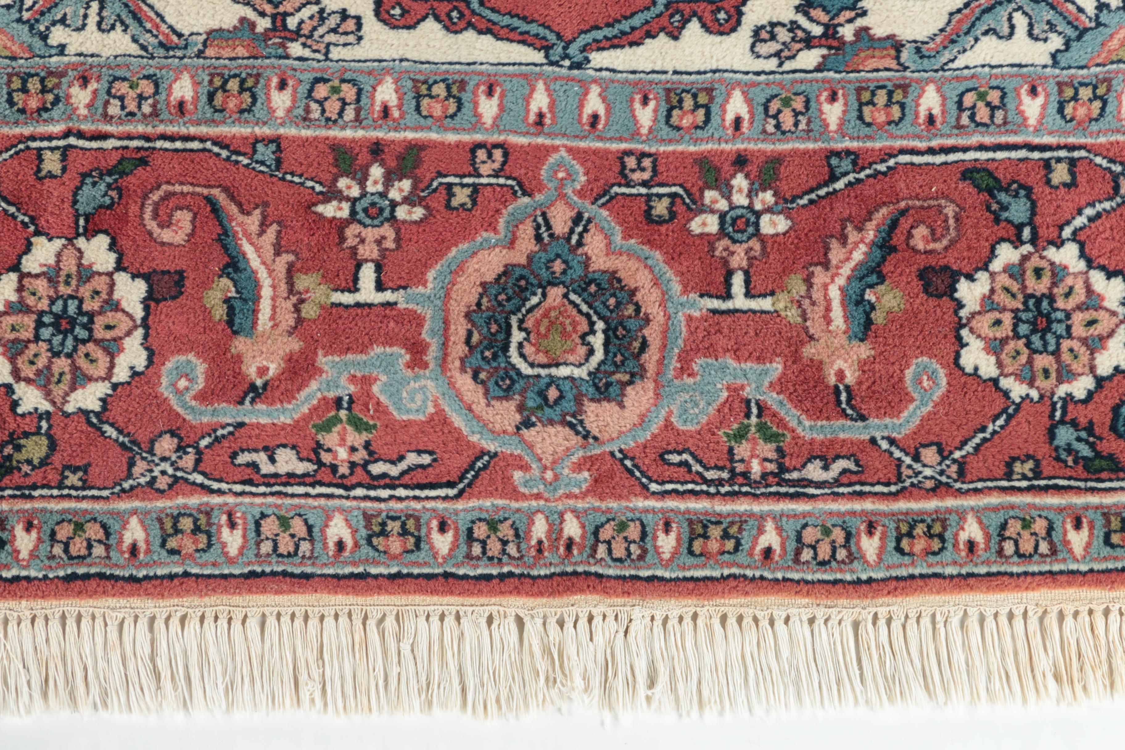 Hand-knotted Persian Heriz Area Rug