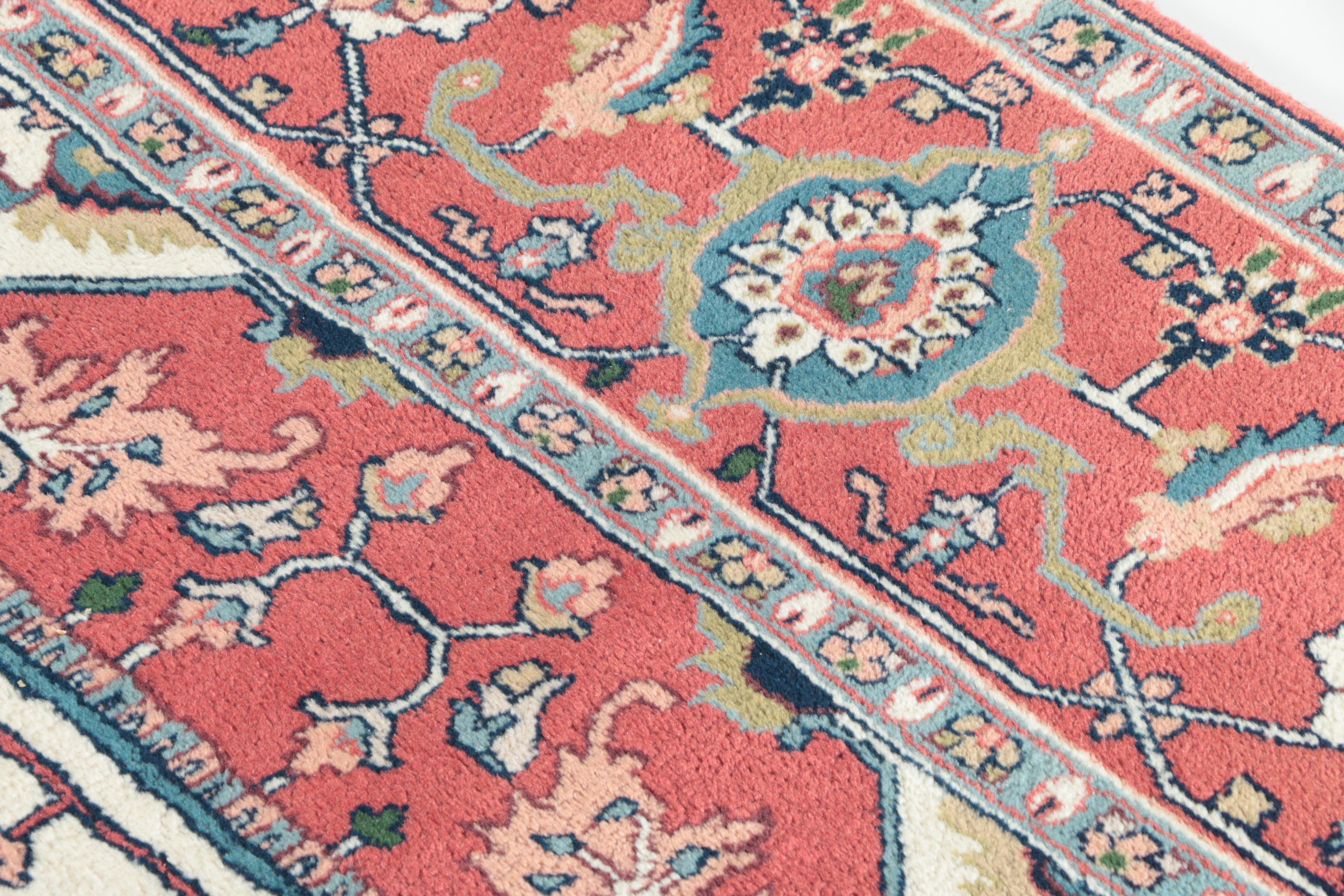 Hand-knotted Persian Heriz Area Rug