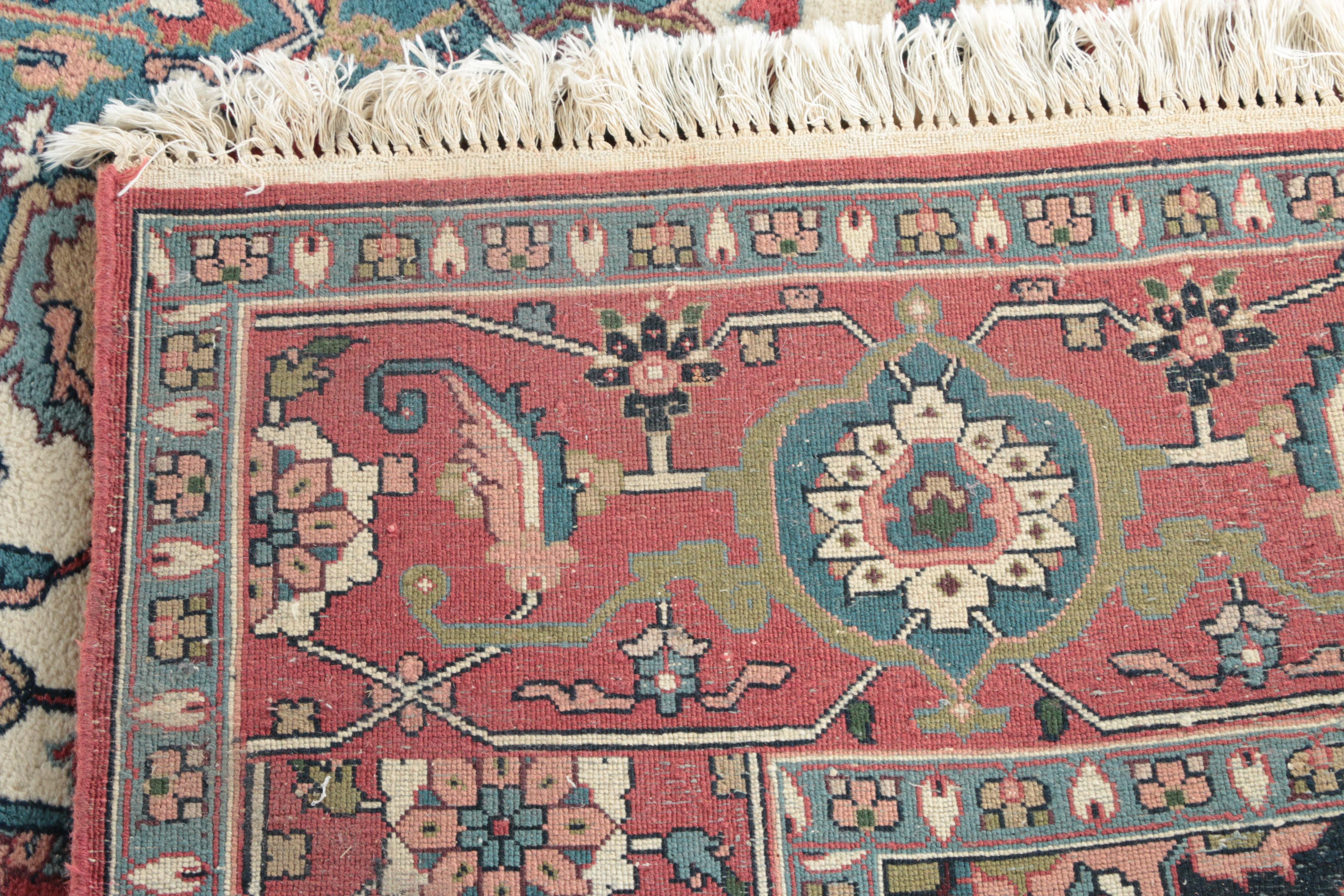 Hand-knotted Persian Heriz Area Rug